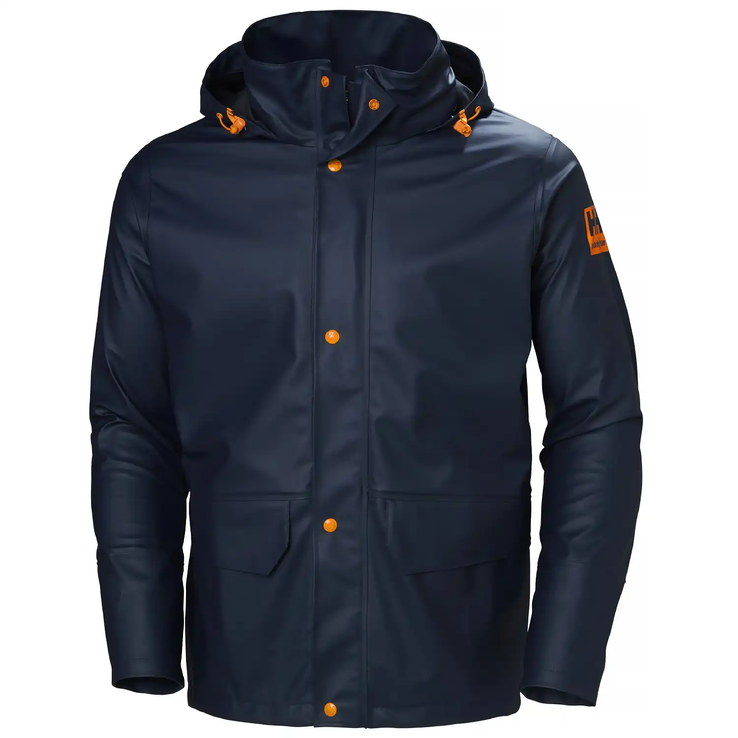 PU-Regenjacke "GALE" in navy, XXL - Thumbnail 1