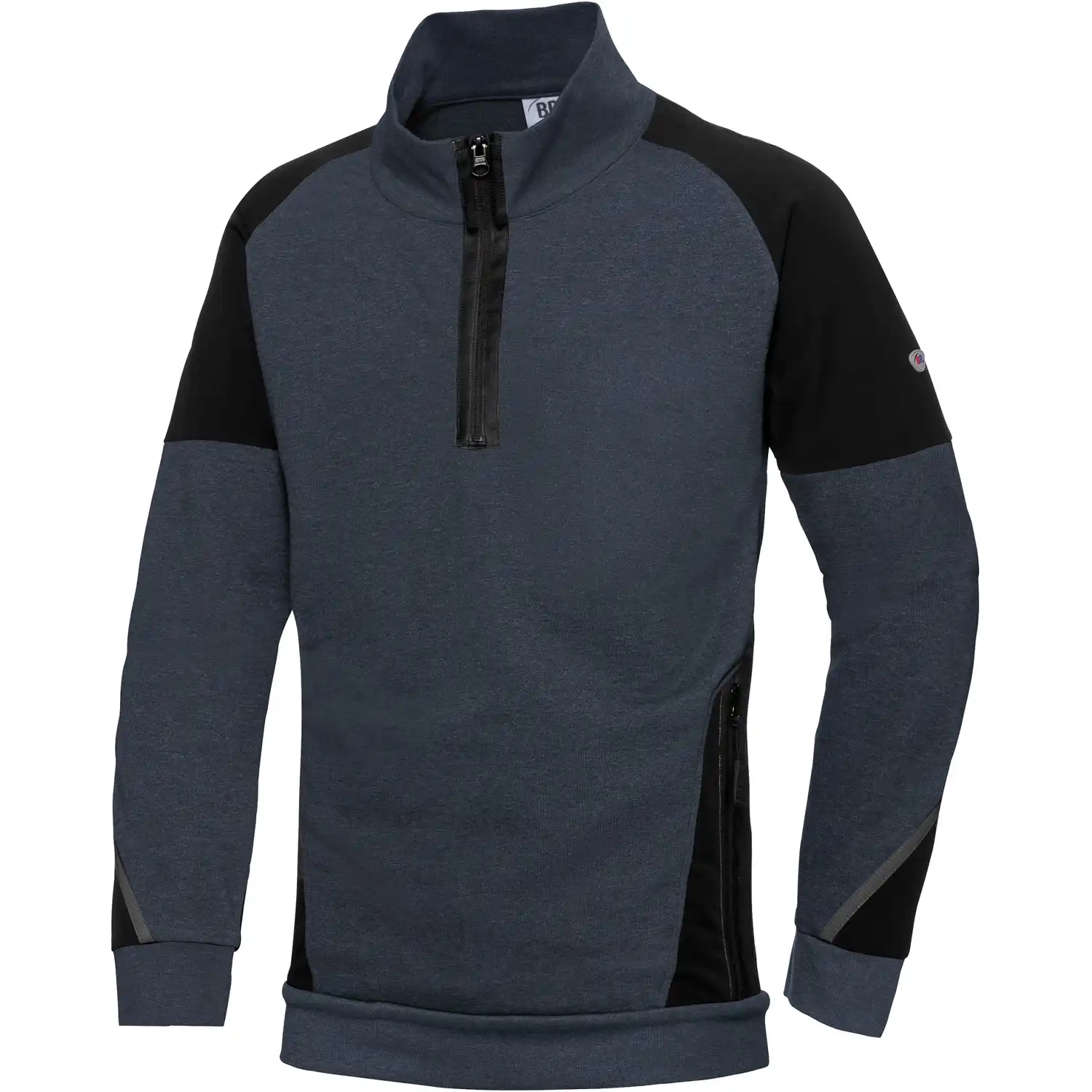 Sweat-Troyer "1828-293" Bplus Modern Stretch in nachtblau/schwarz, XS - Bild 1