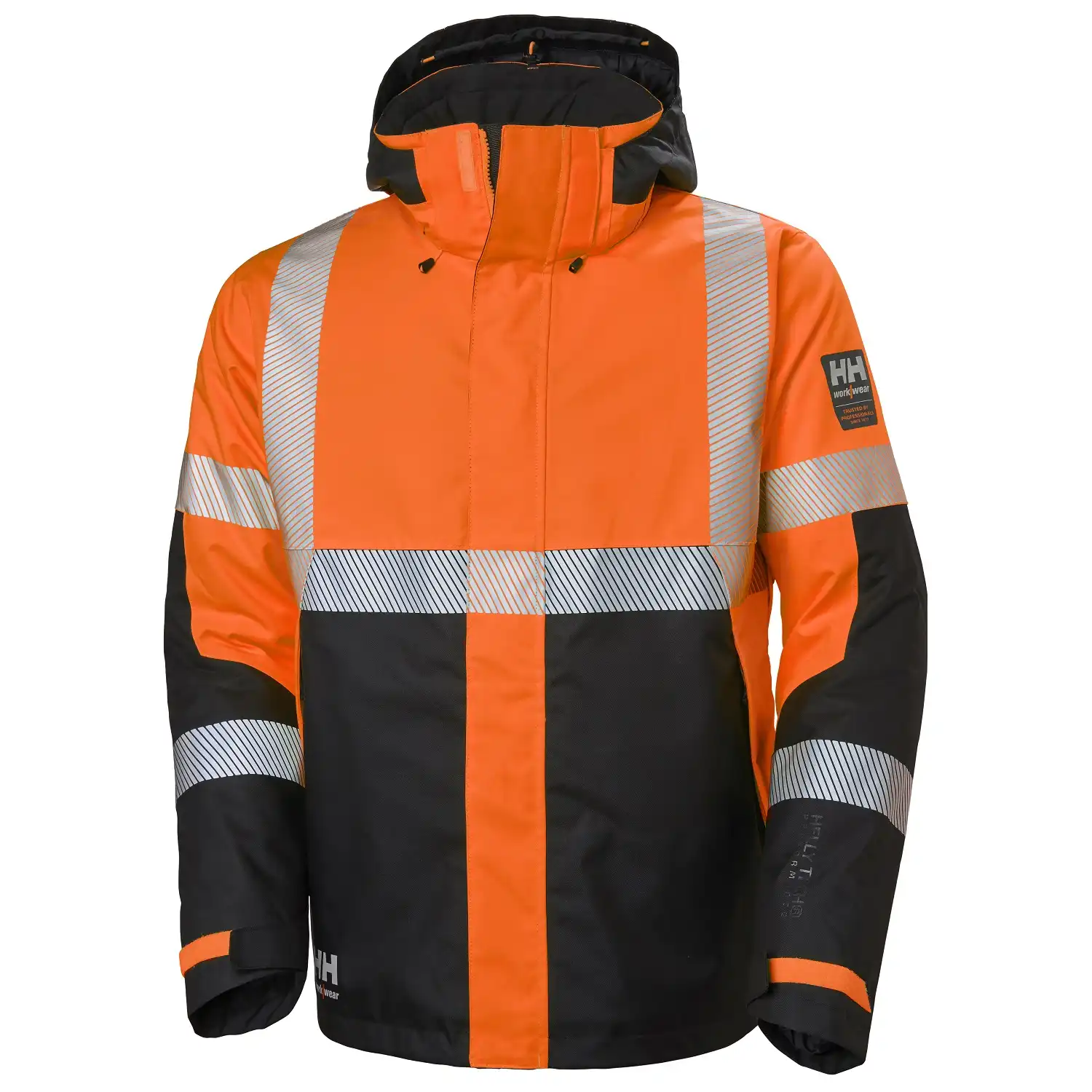 Warnschutz Winterjacke "ICU" in orange/schwarz, XL - Thumbnail 1