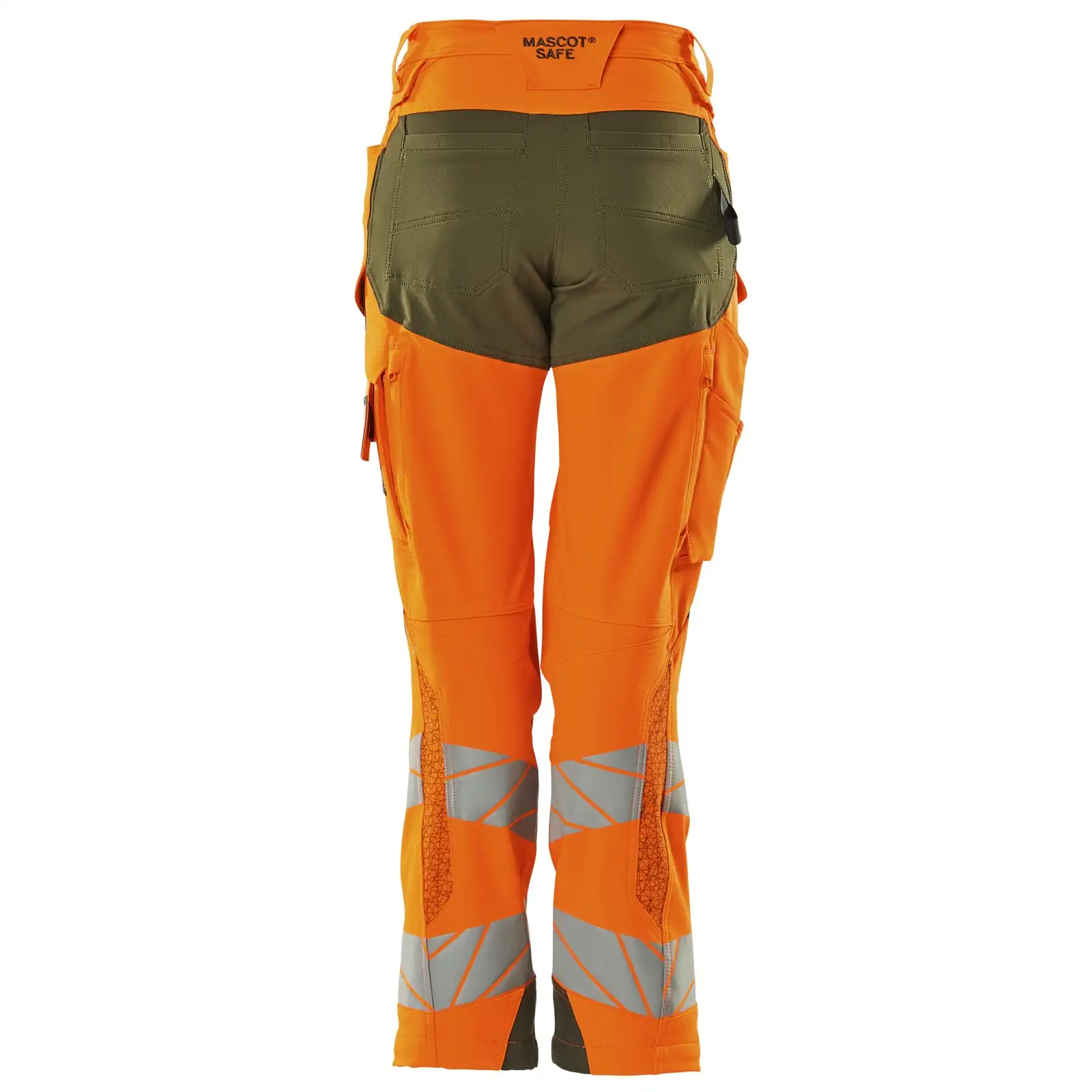 Dame Warn Stretchbundhose K2 ACCELERATESAFE  in orange/moosgrün, 82C34 (EU 34) - Thumbnail 2