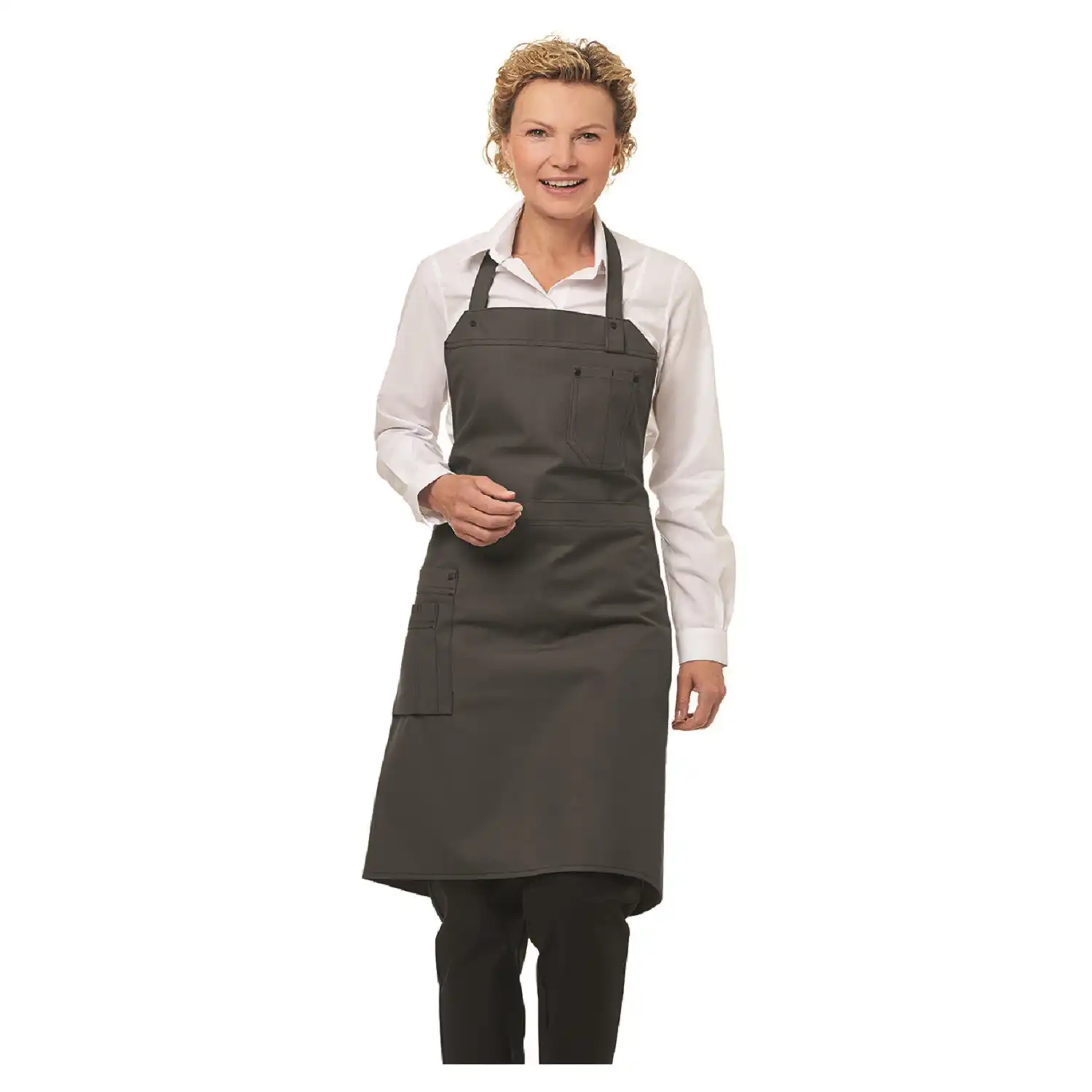 Latzschürze "11/2786" in hellgrau - Thumbnail 1