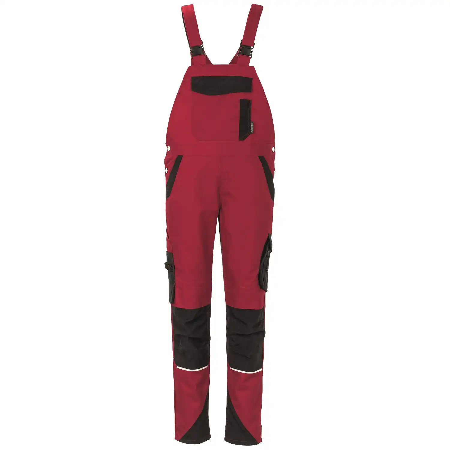 Damen Stretch-Latzhose "Norit" in rot/schwarz, 48 - Bild 1