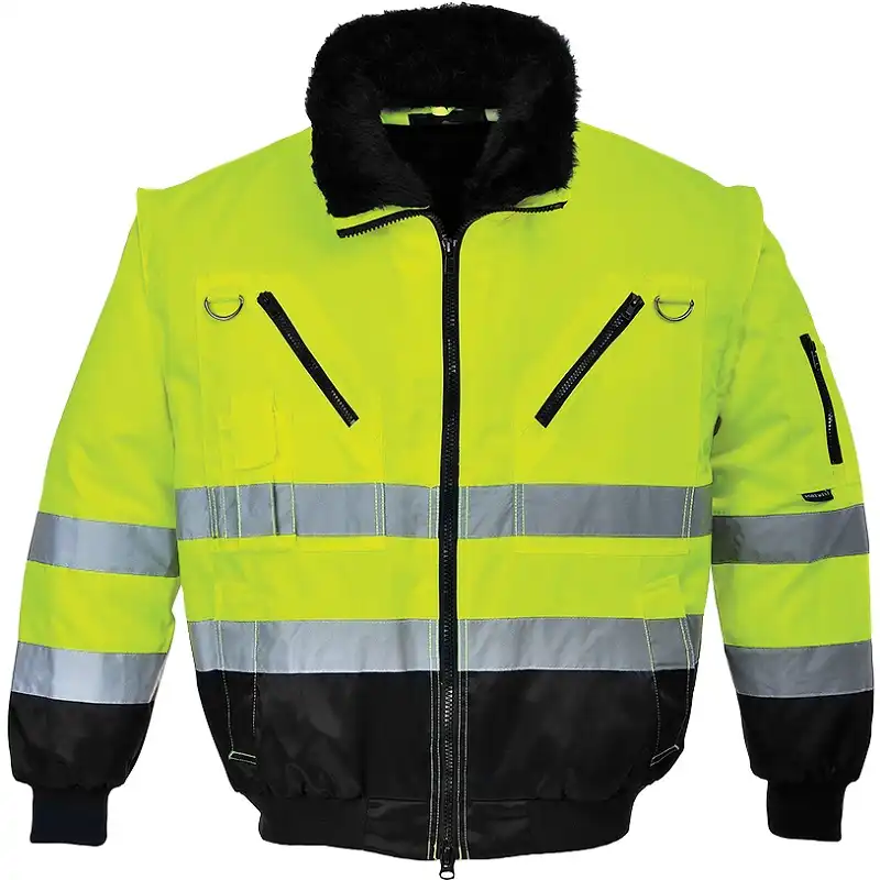 Warnschutz Pilotenjacke 3in1 "PJ50" in gelb/schwarz, L - Bild 1