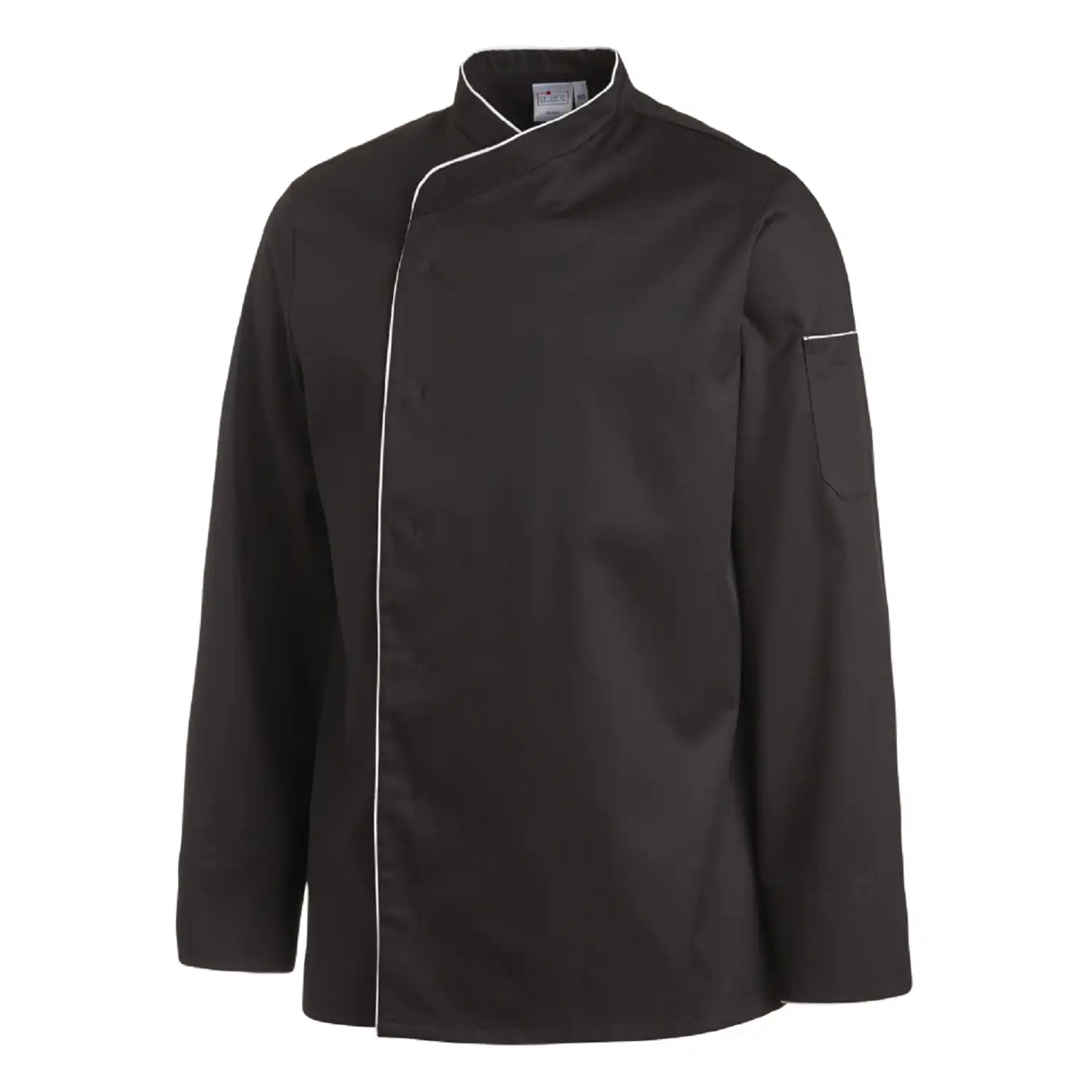 Kochjacke Langarm "12/2598" in schwarz/weiß, 56 - Bild 1