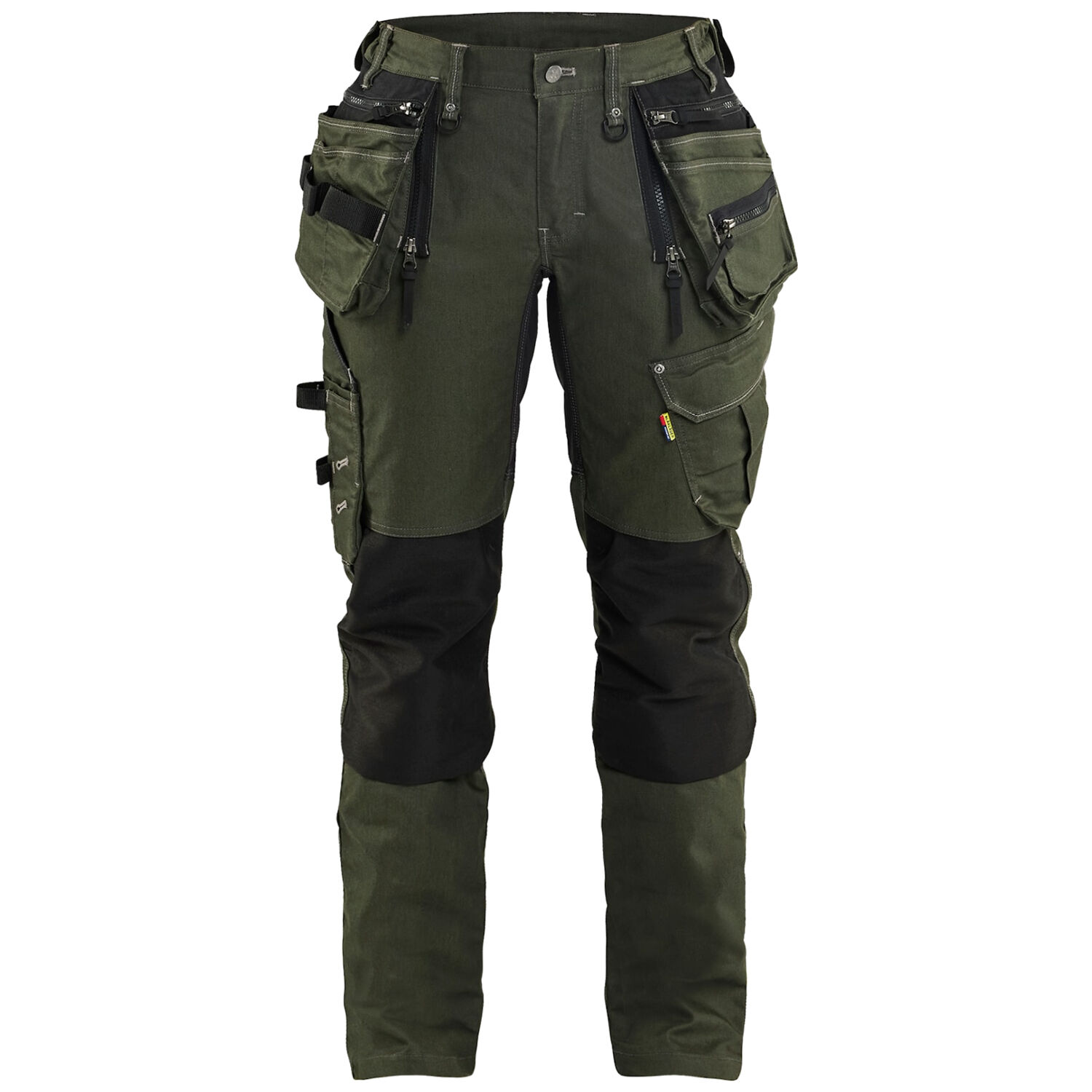 Damen Arbeitshose "7990" in waldgrün/schwarz, C32 - Thumbnail 1