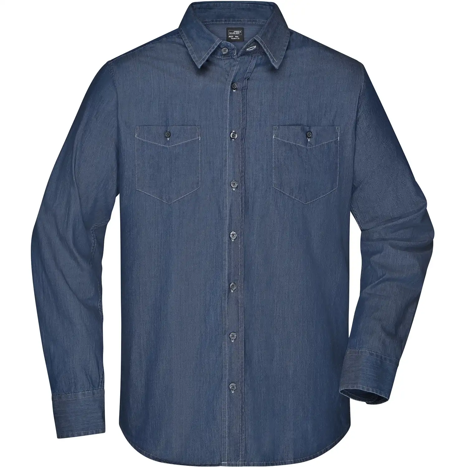 Jeans-Hemd "JN629" in dark-denim, L - Bild 1