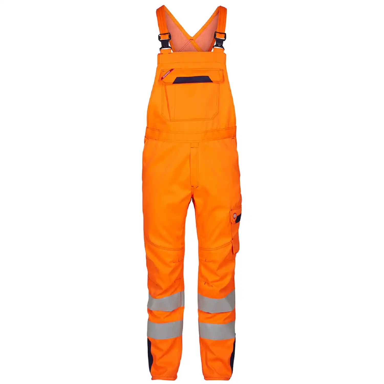 Multinorm Latzhose "3285-830" Safety+ 320 g/m² Kl. 2 orange/marine in 44 - Thumbnail 1