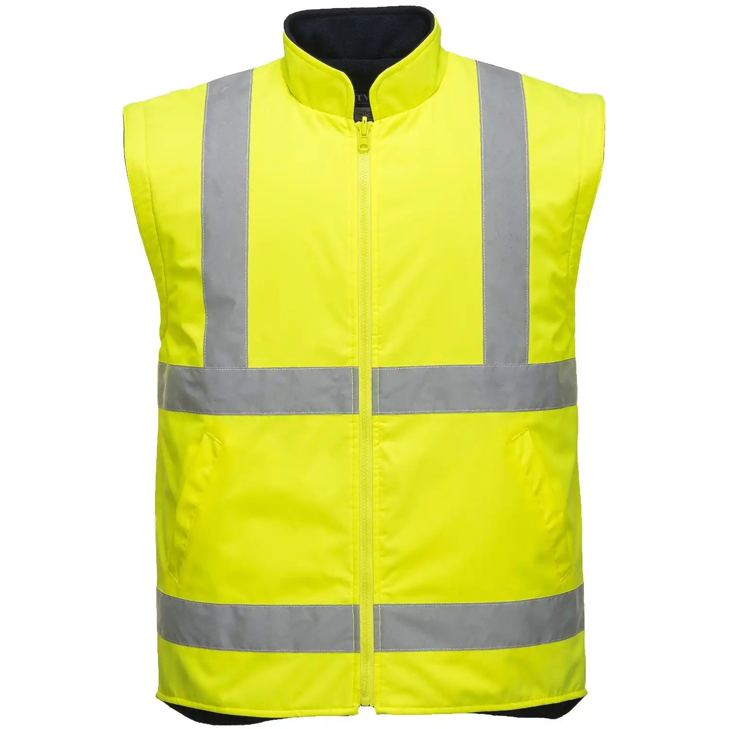 Warnschutz Winterjacke 5in1 "S768" Executive in gelb/marine, L - Thumbnail 3