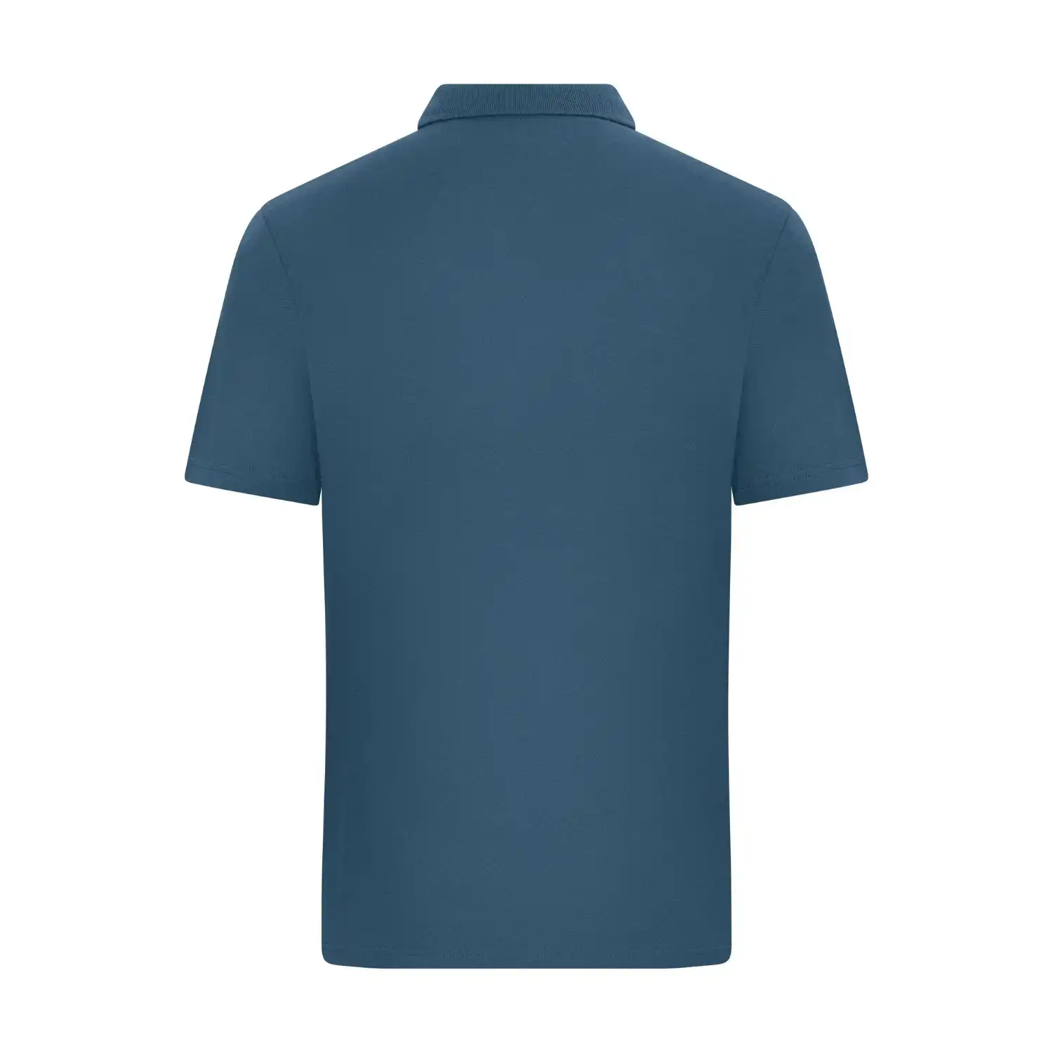 Polo colour-block UNISEX "8050" in dusty-blue/sandstone, S - Thumbnail 4