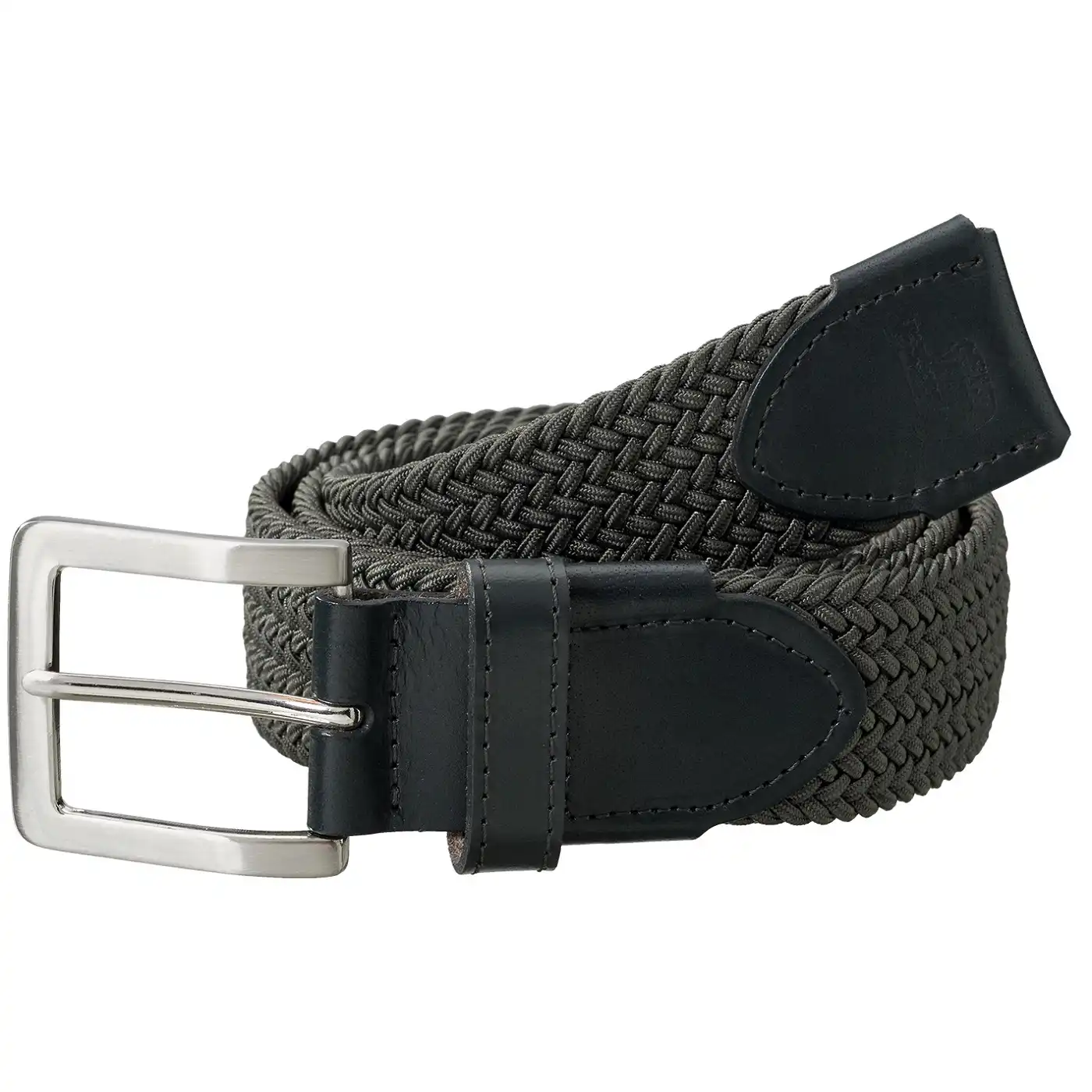 Stretch Textilgürtel "MILANO" in grey, 80-95 cm - Thumbnail 1