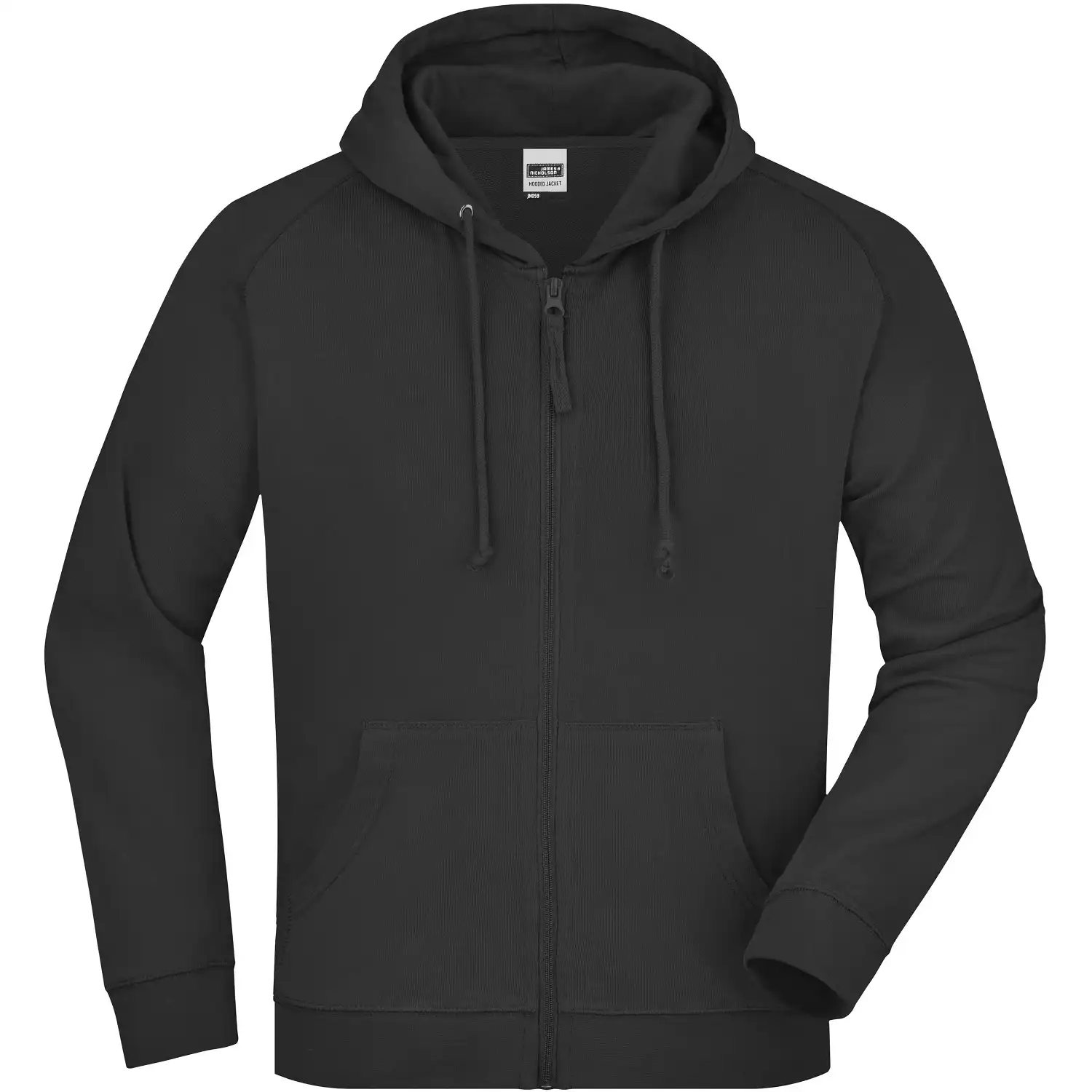 Kapuzen-Sweatjacke "JN059" in schwarz, L - Bild 1