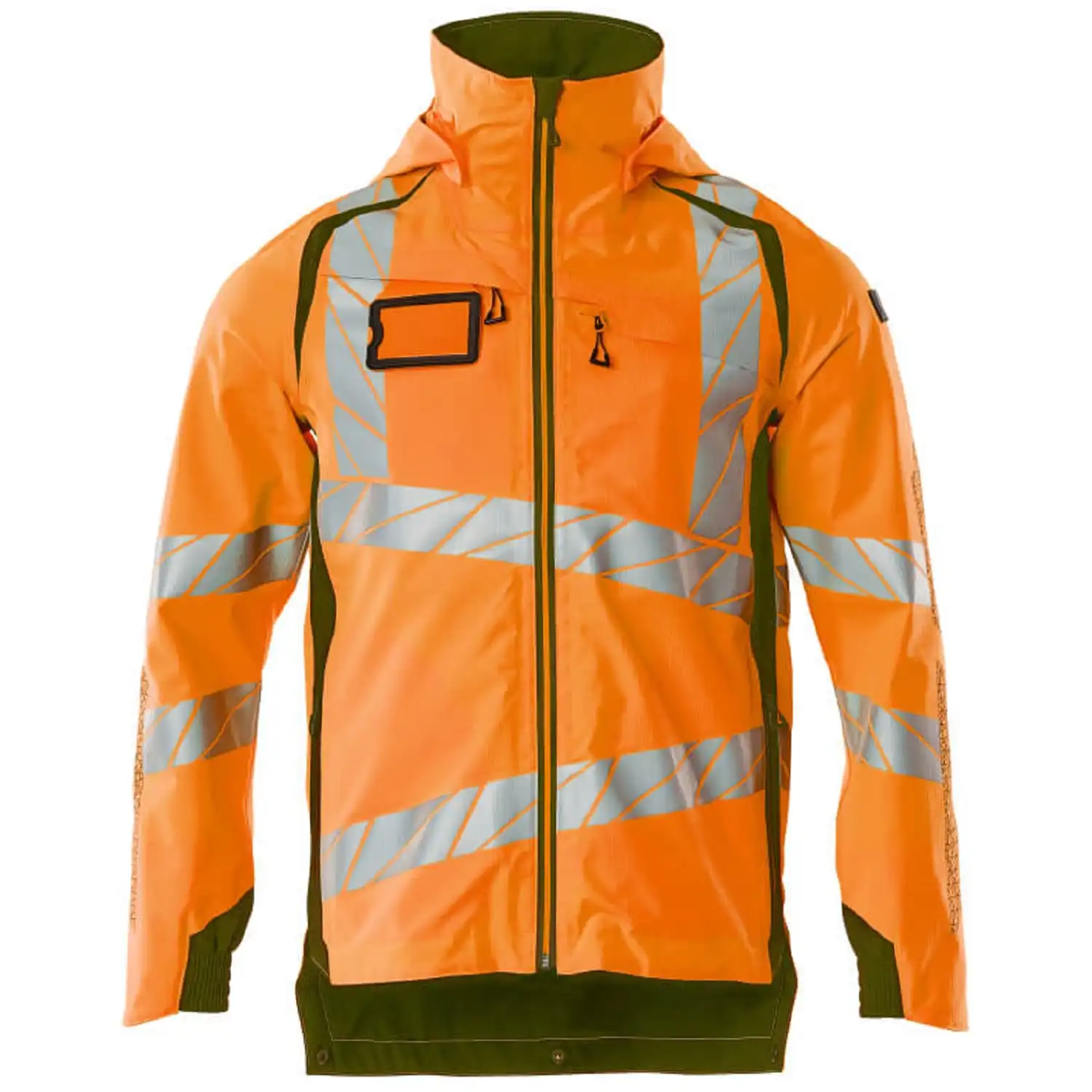 Warnschutz Regenjacke "ACCELERATE SAFE" in orange/moosgrün, XXL - Thumbnail 1