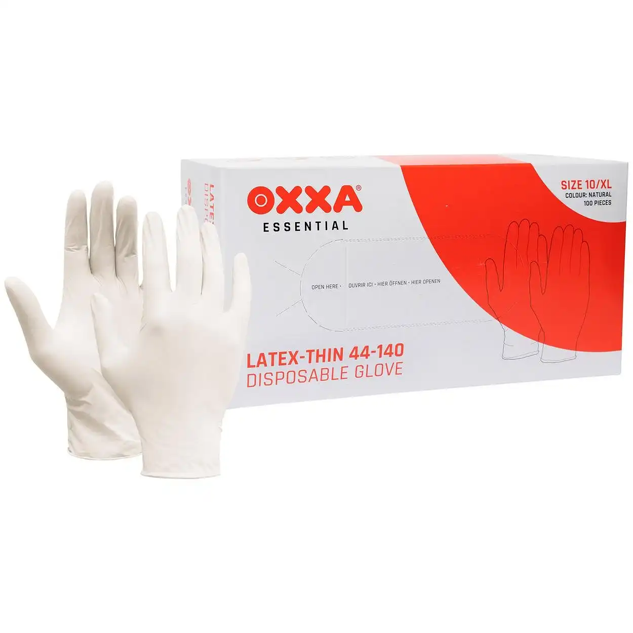 Latex Einweghands. Latex-Thin 44-140 100 Stk natur in 10 (XL) - Thumbnail 1