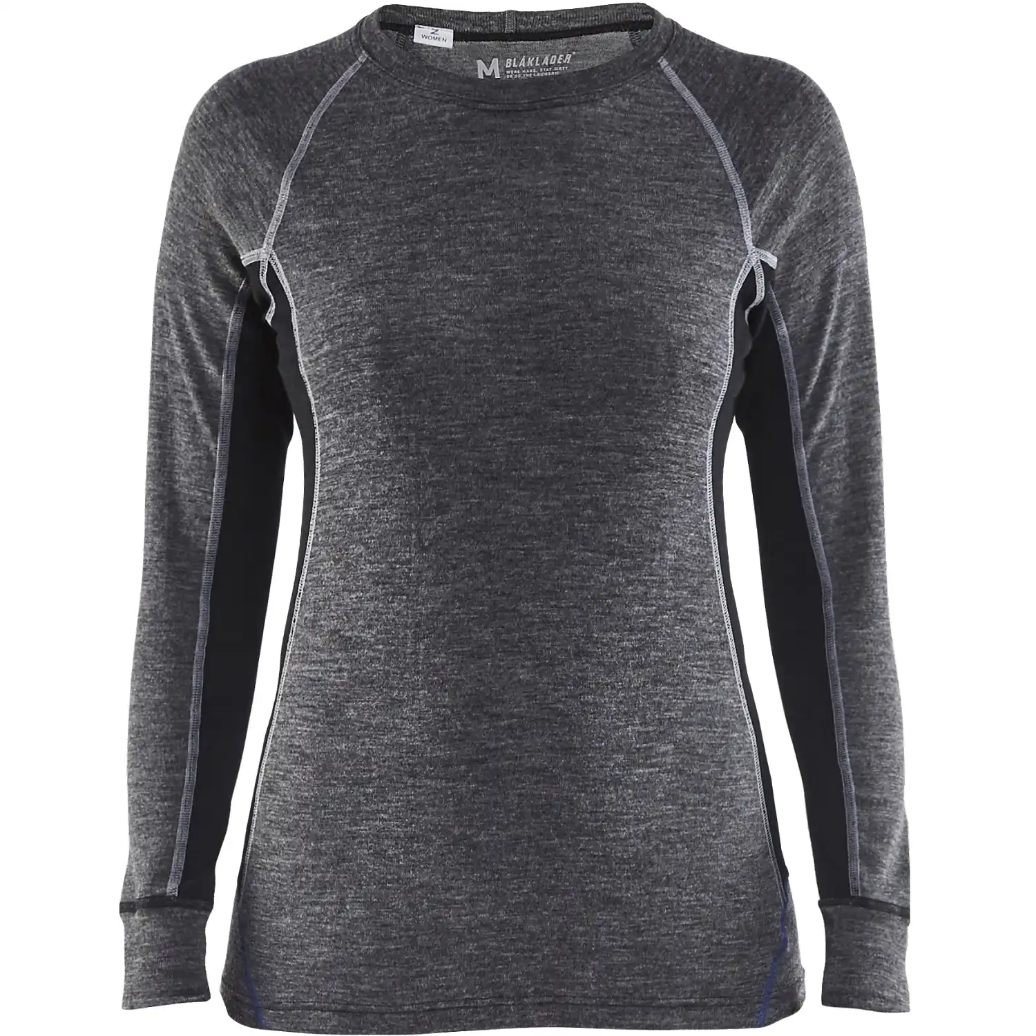 Damen Merino-Unterhemd lang "7200" WARM grau in XL - Thumbnail 1