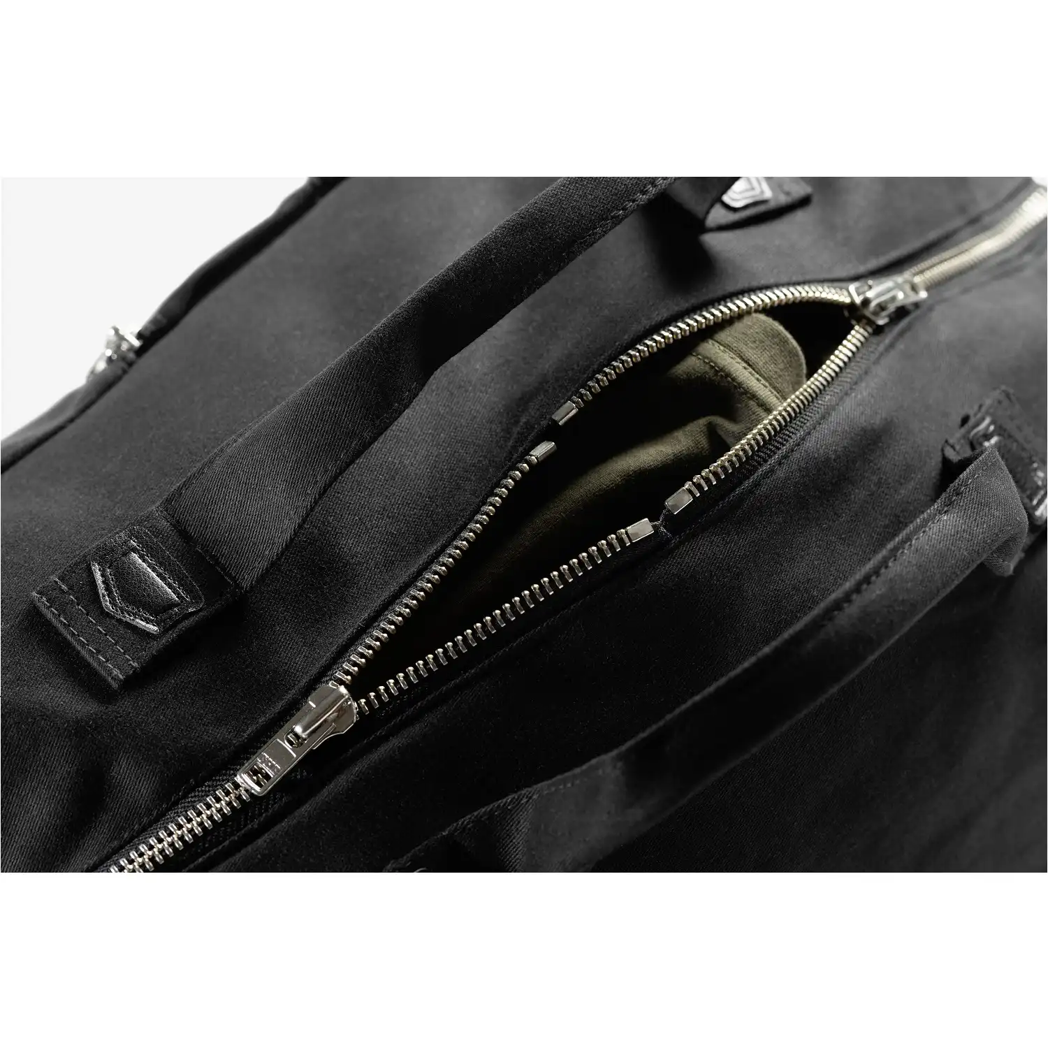 Reisetasche "HERMANN" Zwirn-Doppel-Pilot schwarz - Thumbnail 3