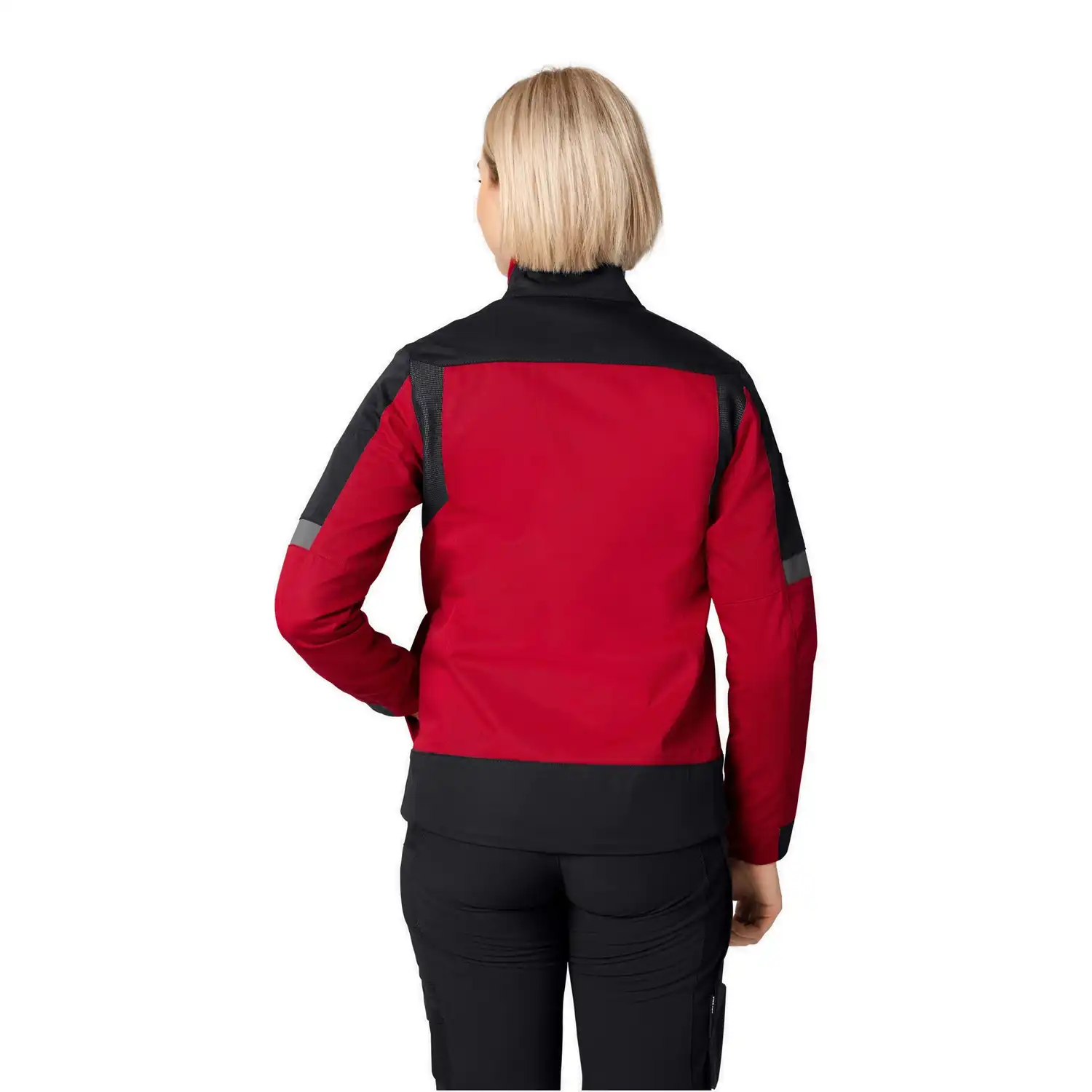 Damen Arbeitsjacke "ANDREA" in rot/schwarz, XXL - Thumbnail 2