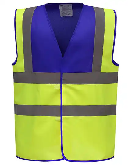 Warnschutz-Weste High-Vis 2-Bands "YK100" in gelb/royal, XL - Bild 1