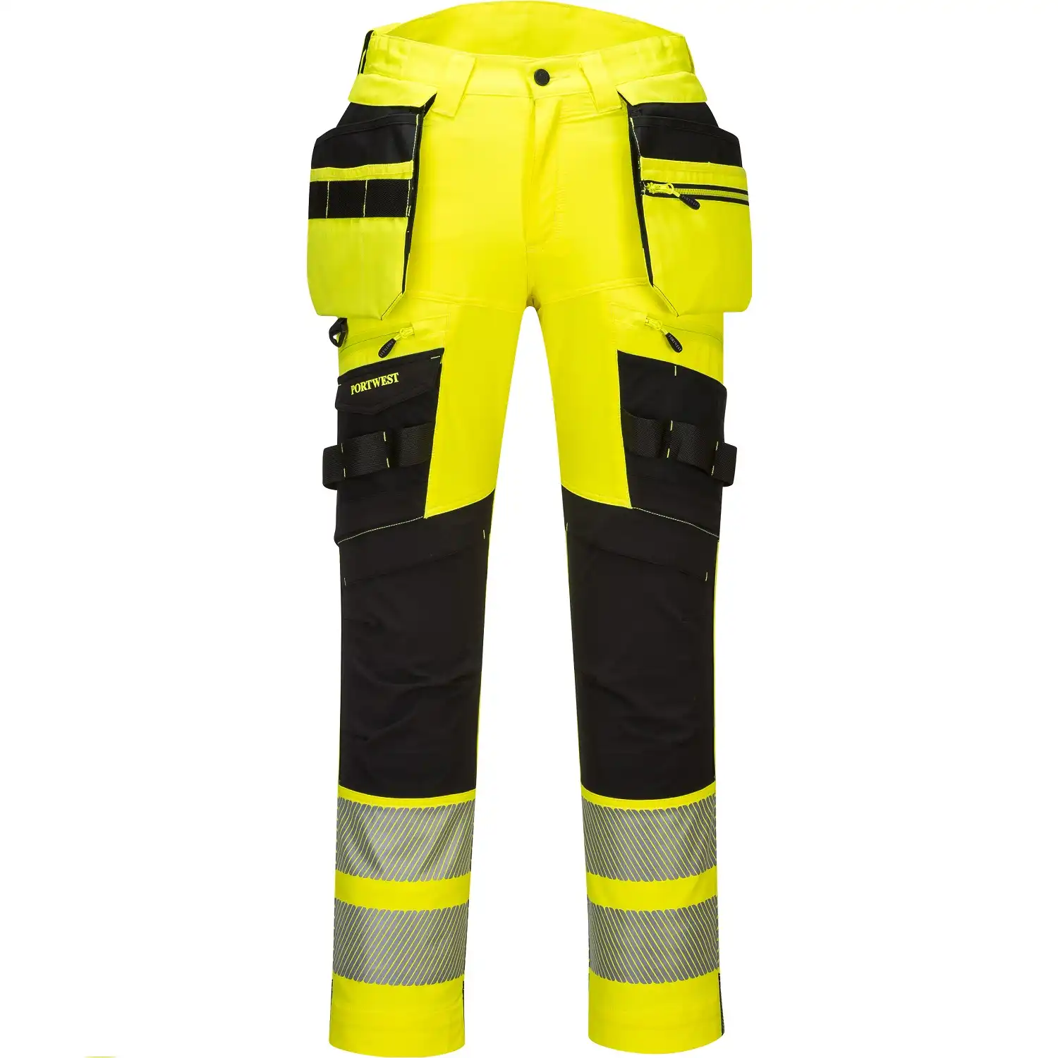 Warnschutz Str. Handwerkerhose Kl2 DX442 in gelb/schwarz, 41 - Thumbnail 1