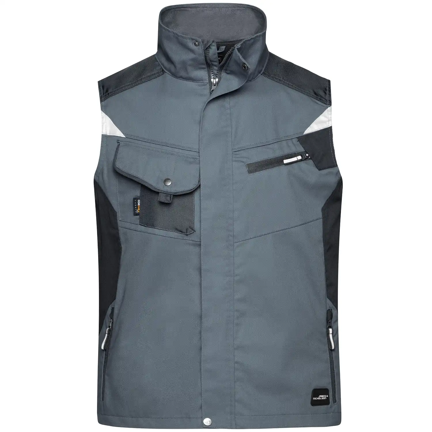 Arbeitsweste "JN822" in carbon/black, 3XL - Thumbnail 1