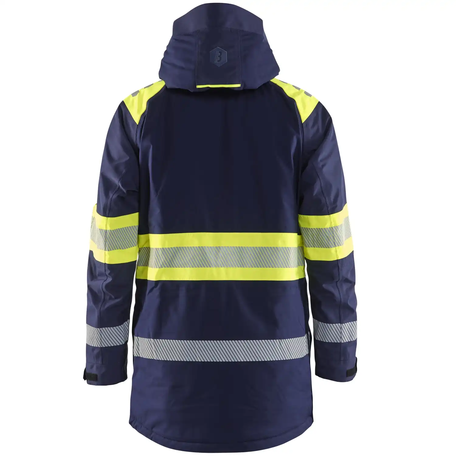 Warnschutz Winterparka Kl. 1 "4485" in marine/gelb, 3XL - Thumbnail 2