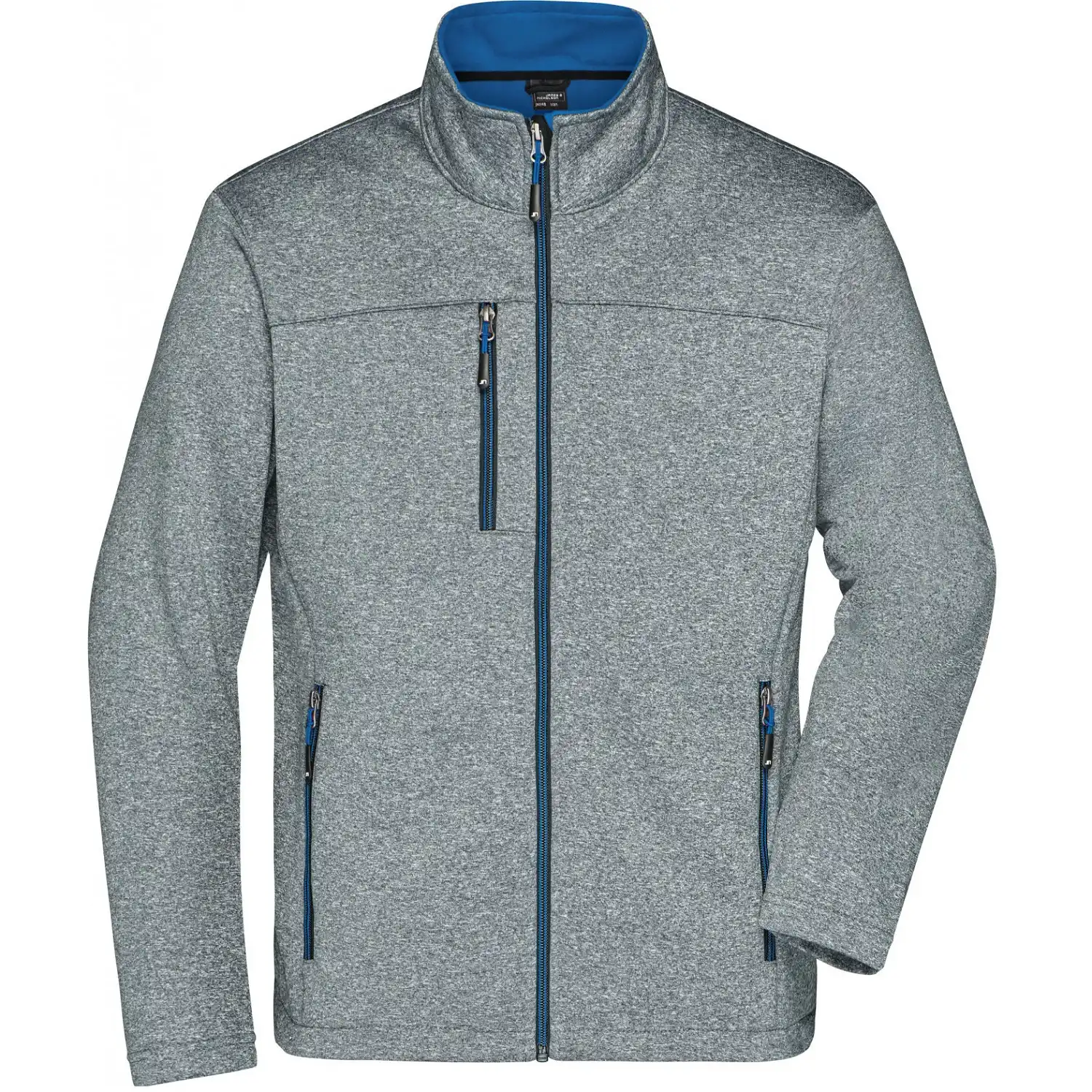 Softshell-Jacke "JN1148" in dark-melange/royal, S - Bild 1