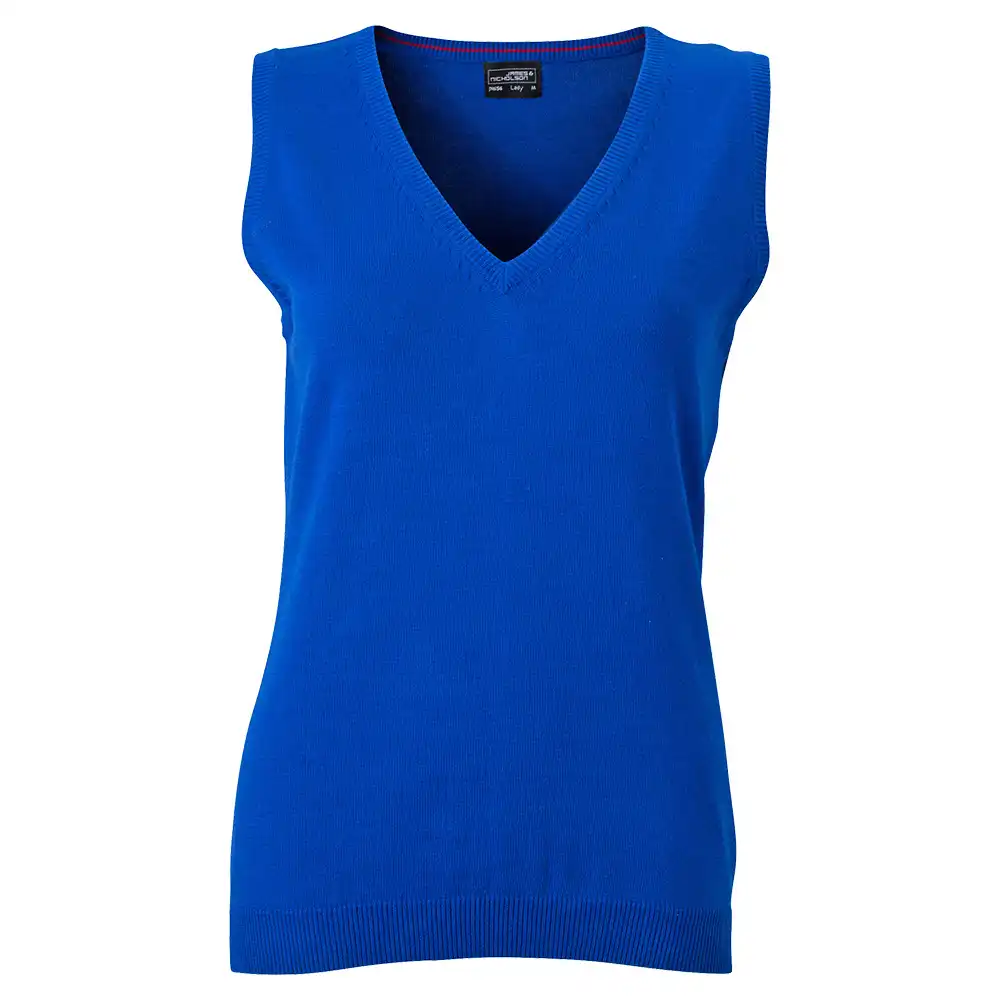 Damen V-Neck Pullunder "JN656" in royal, L - Bild 1