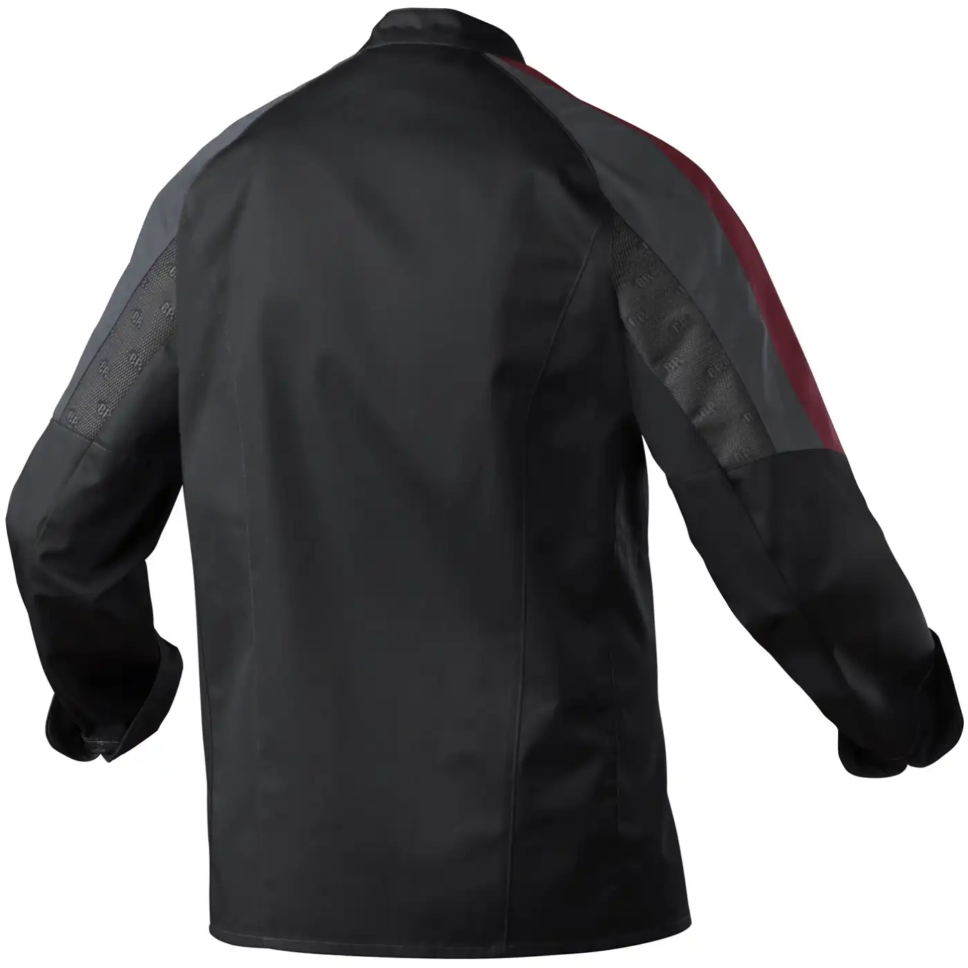 Leichte Kochjacke "1533-435" Gourmet in schwarz/grau/barolo, XS - Thumbnail 2