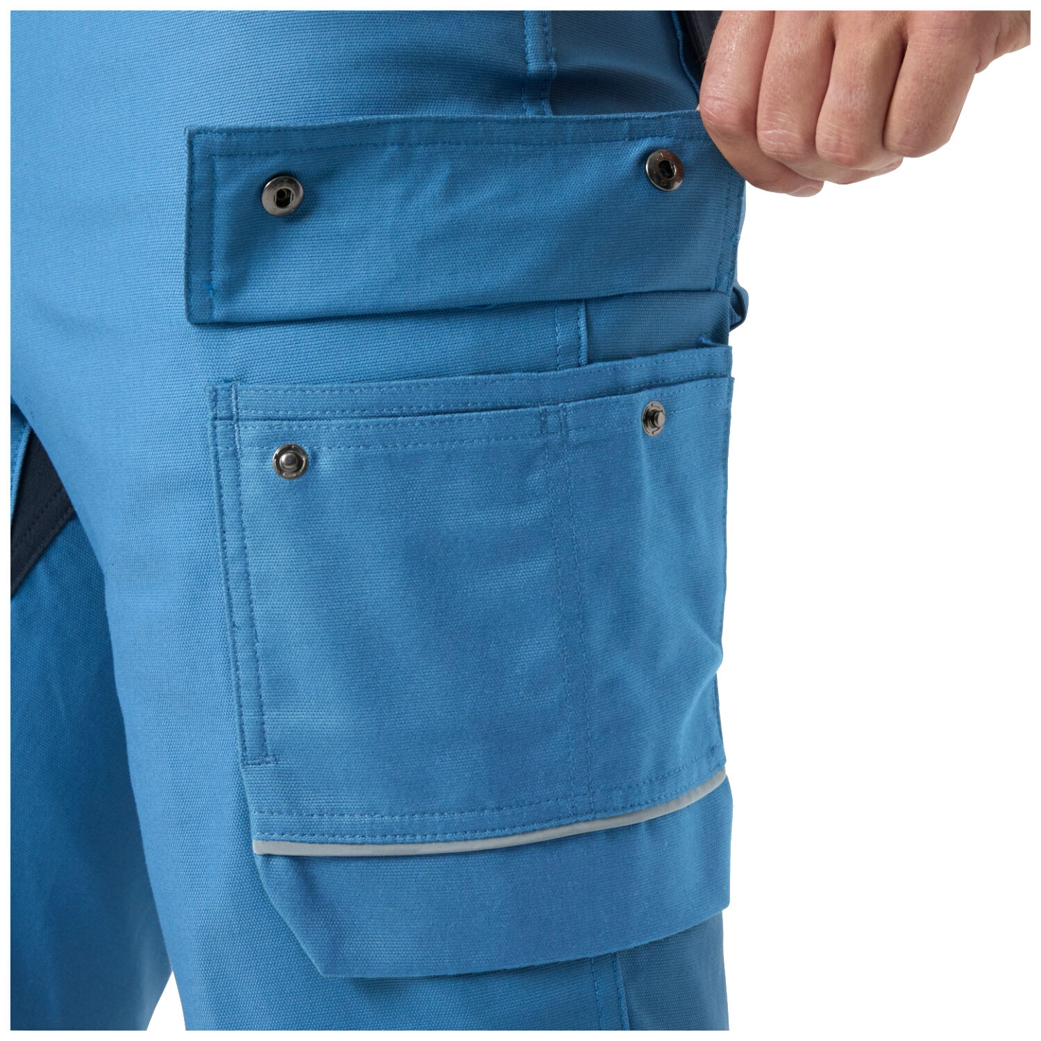 Arbeitsshorts "OXFORD 2.0 CNCT" in steinblau, C44 - Thumbnail 4
