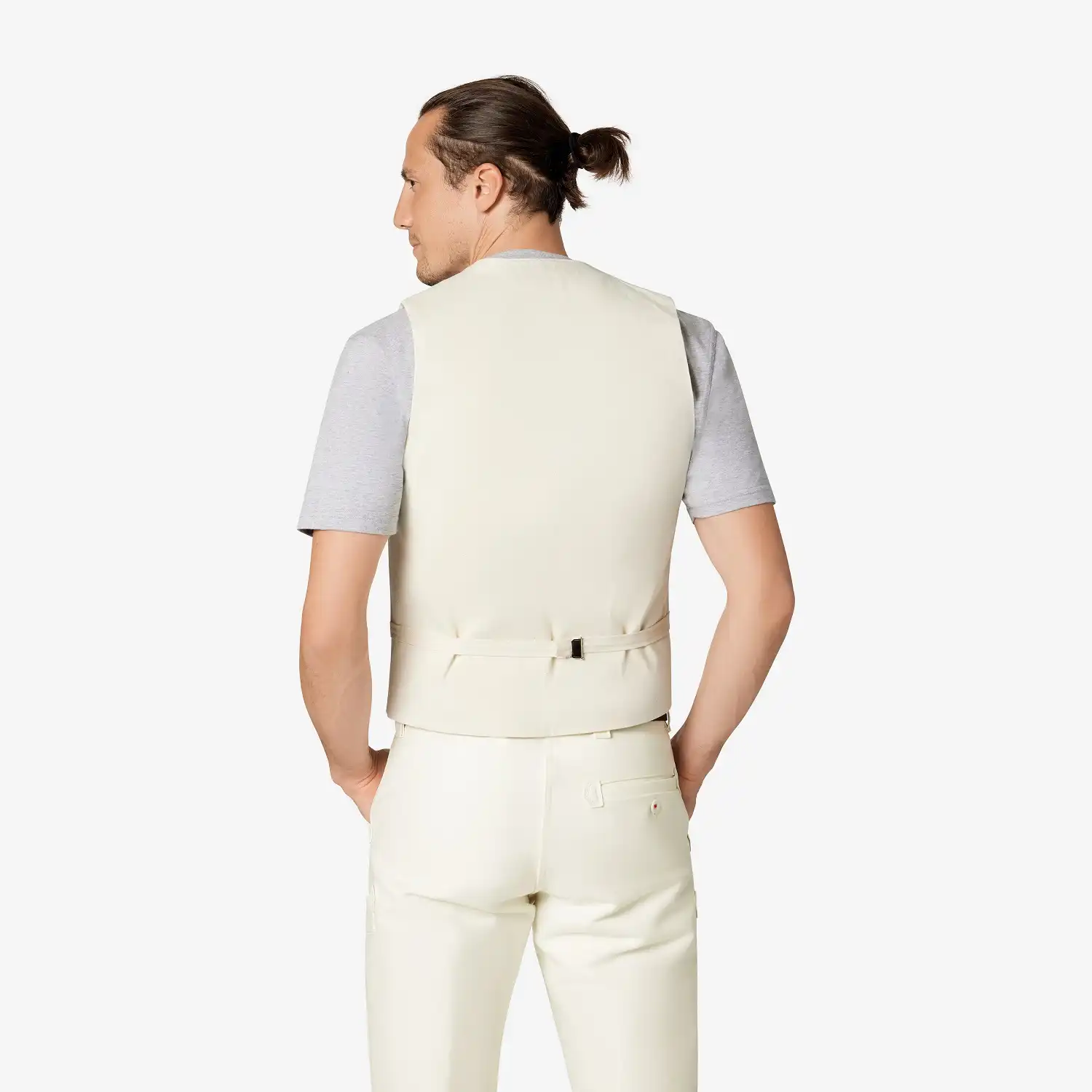 Zunftweste Zwirn-Doppel-Pilot "DETLEF" in 44, Weiß - Thumbnail 2