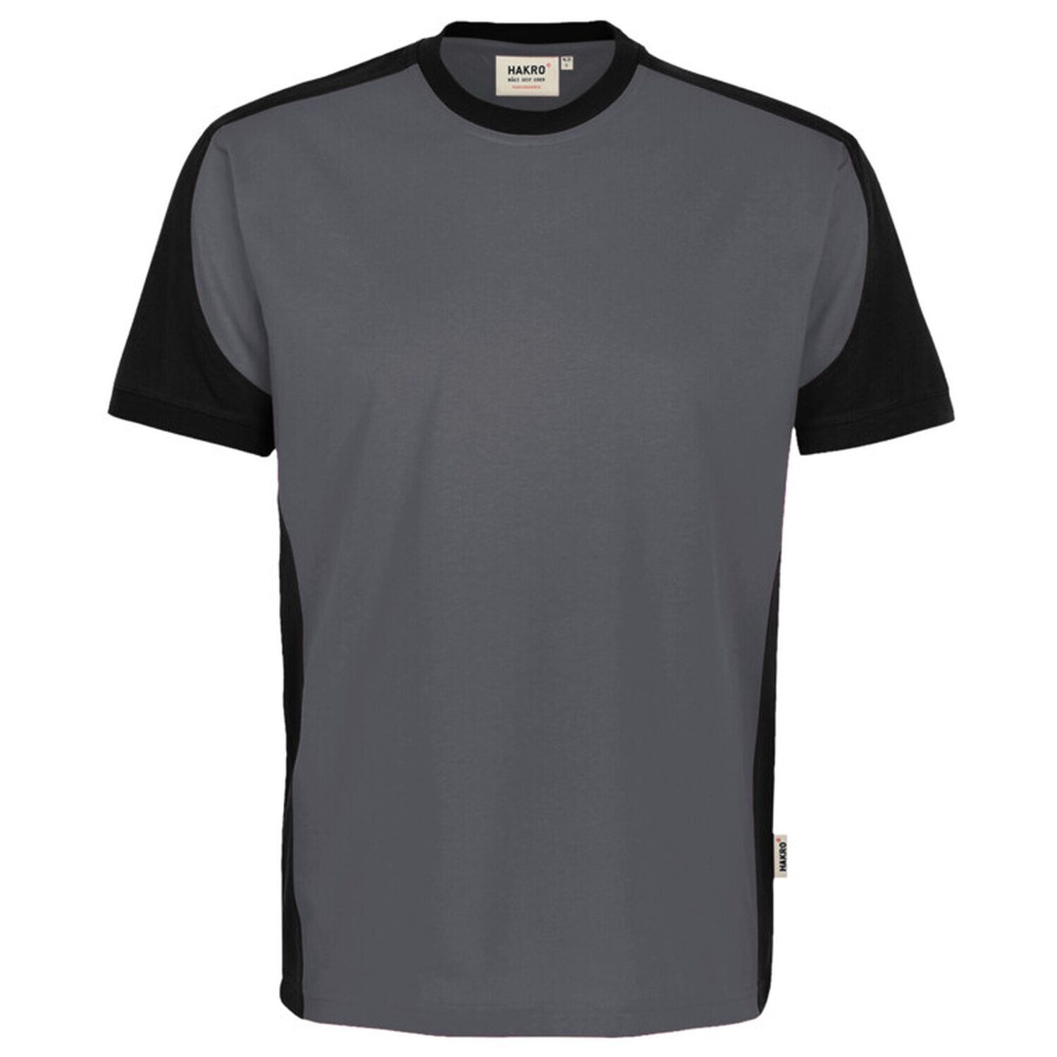 T-Shirt "CONTRAST" MIKRALINAR® ECO in anthrazit, XS - Thumbnail 1