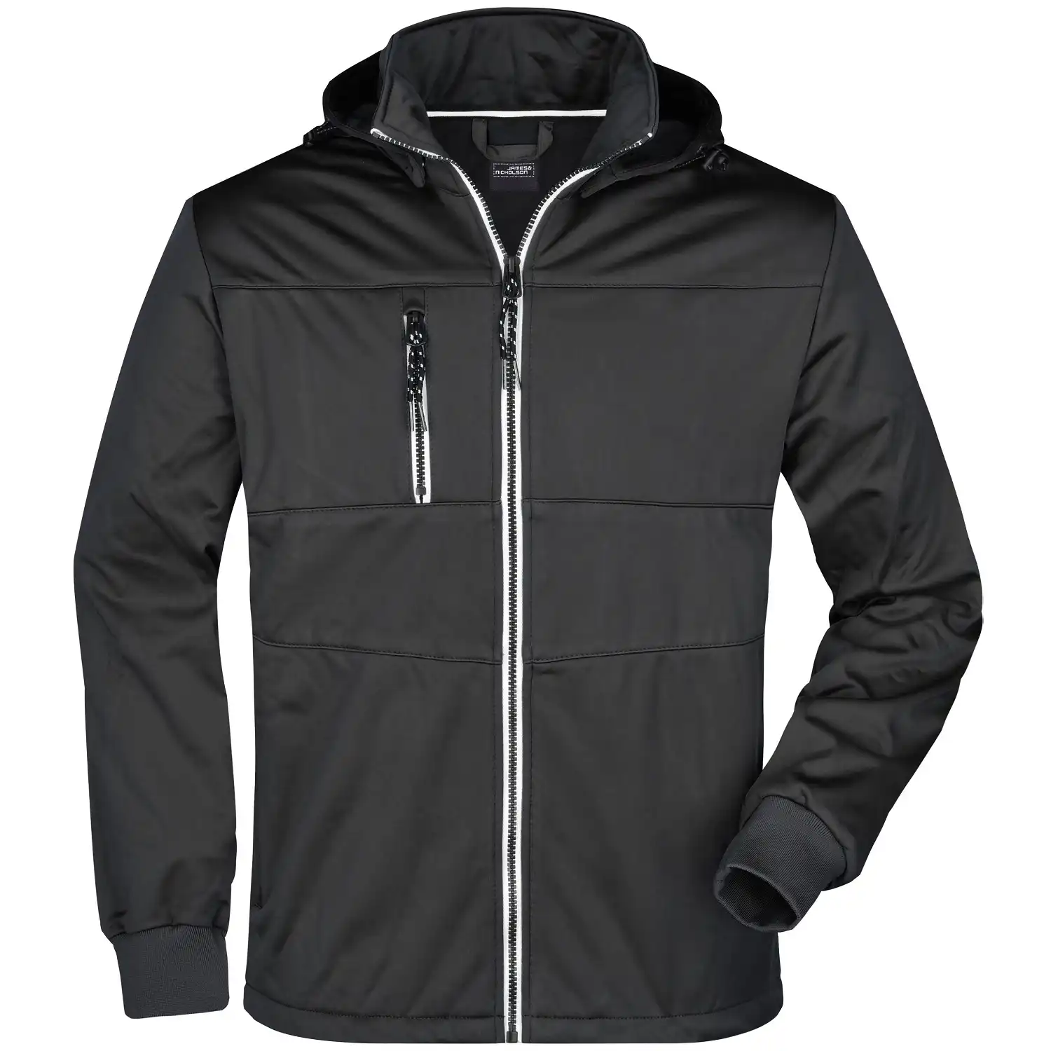 Herren Maritime Jacke "JN1078" in black/black/white, 3XL - Bild 1