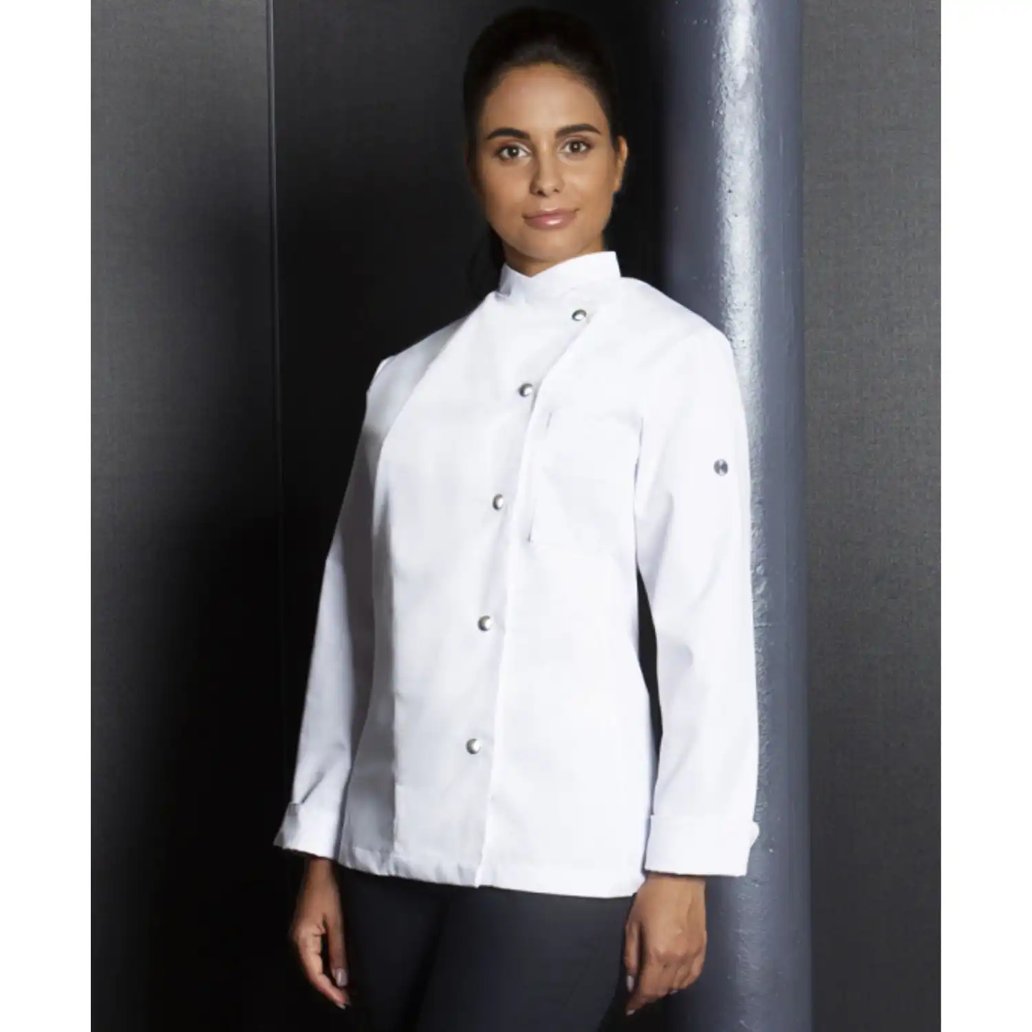 Damen Kochjacke Larissa "JF 3" in 48, Weiß - Thumbnail 6