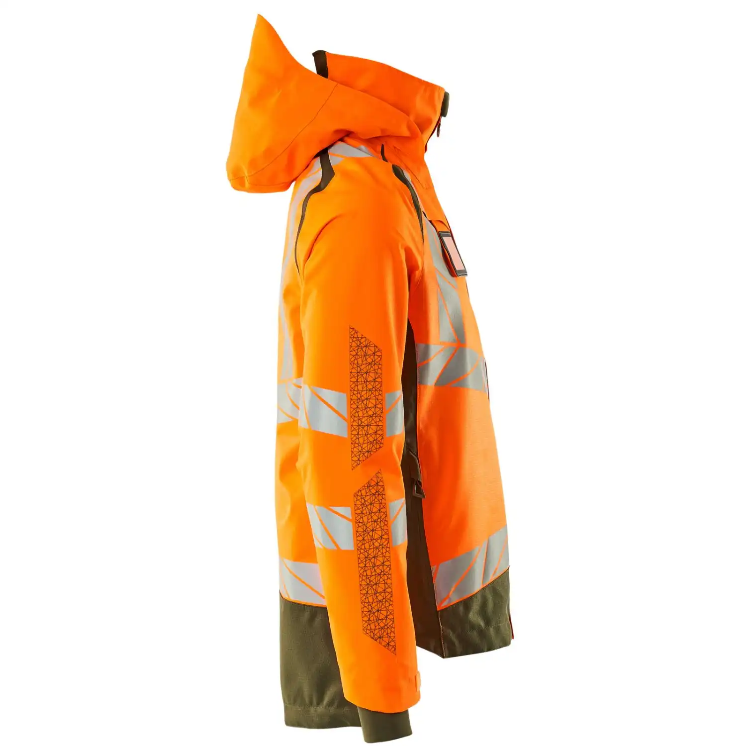 Warnschutz Regenjacke zweifarbig "ACCELERATE SAFE" in orange/moosgrün, XXL - Thumbnail 4