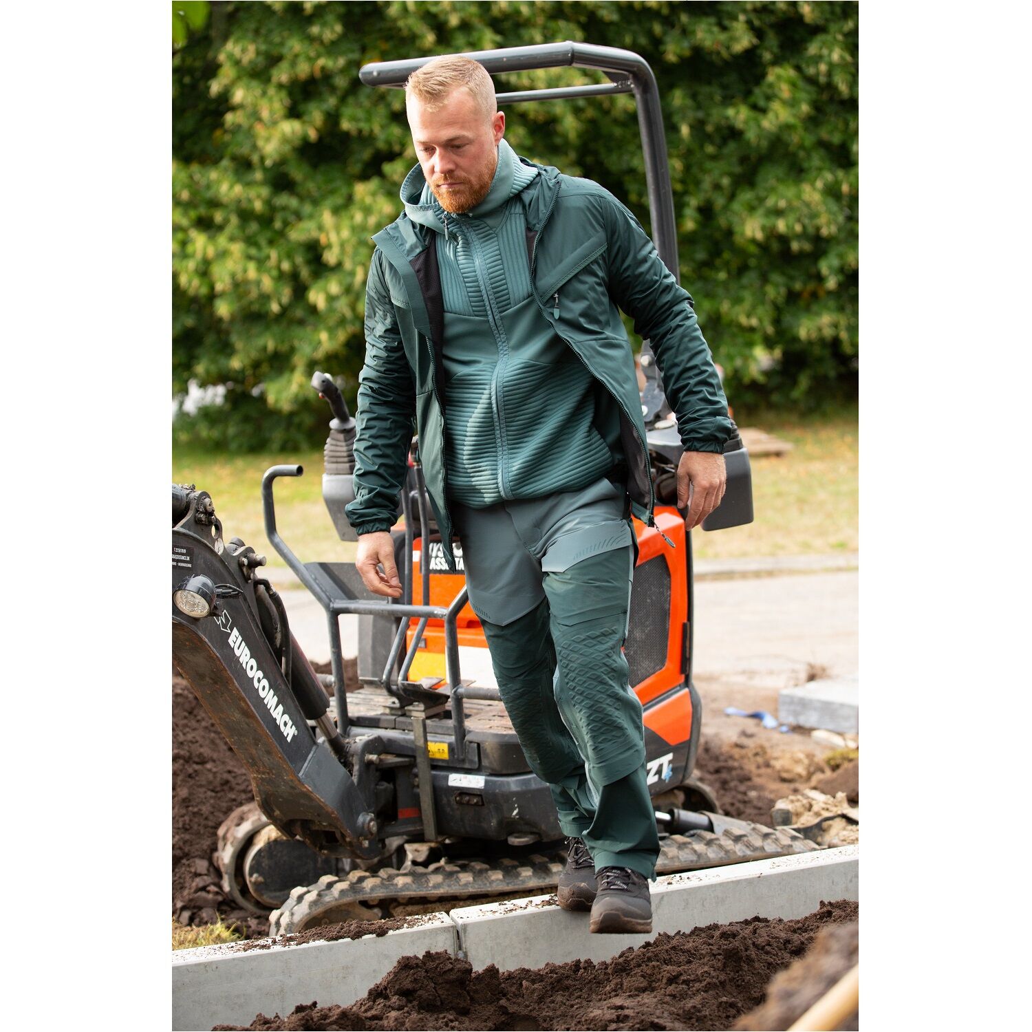 Kapuzen-Sweatjacke "22603-681" Customized in schwarzblau, 3XL - Thumbnail 3