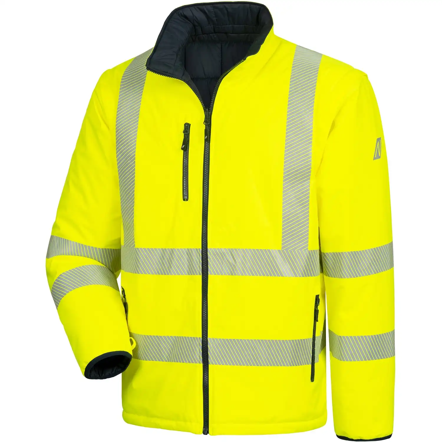 Warnschutz Winterjacke 6-in-1 "MOTION TEX VIZ PLUS" in gelb/marine, L - Thumbnail 4