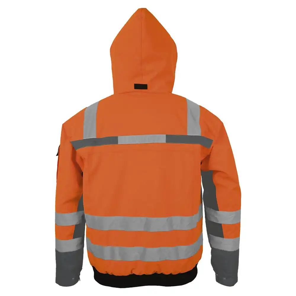 Warnschutz-Pilotenjacke Klasse 3 in orange/grau, M - Thumbnail 2