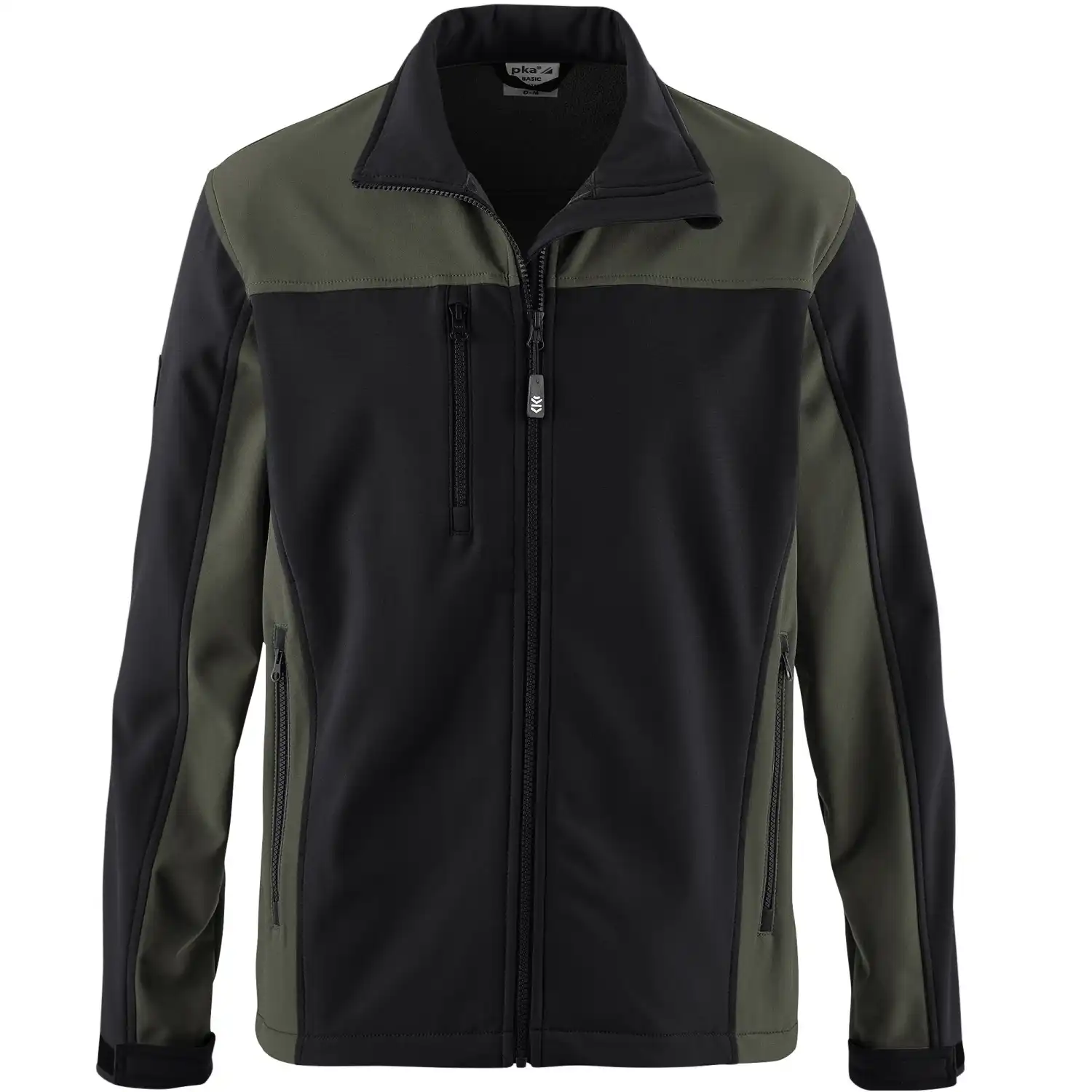 Softshelljacke "BASIC" in oliv/schwarz, XL - Thumbnail 1