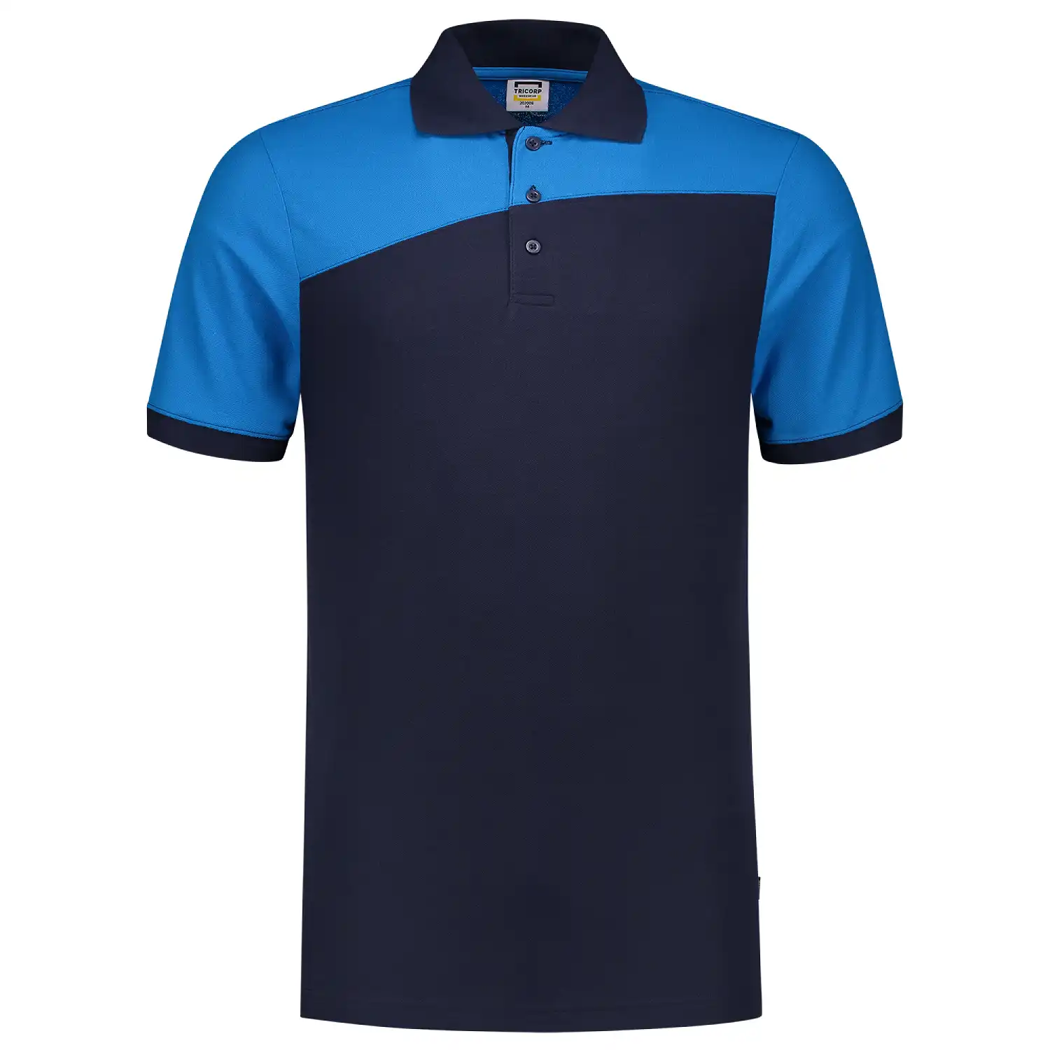 Polo-Shirt Bicolor "202006" Workwear in ink/turquoise, XL - Thumbnail 1