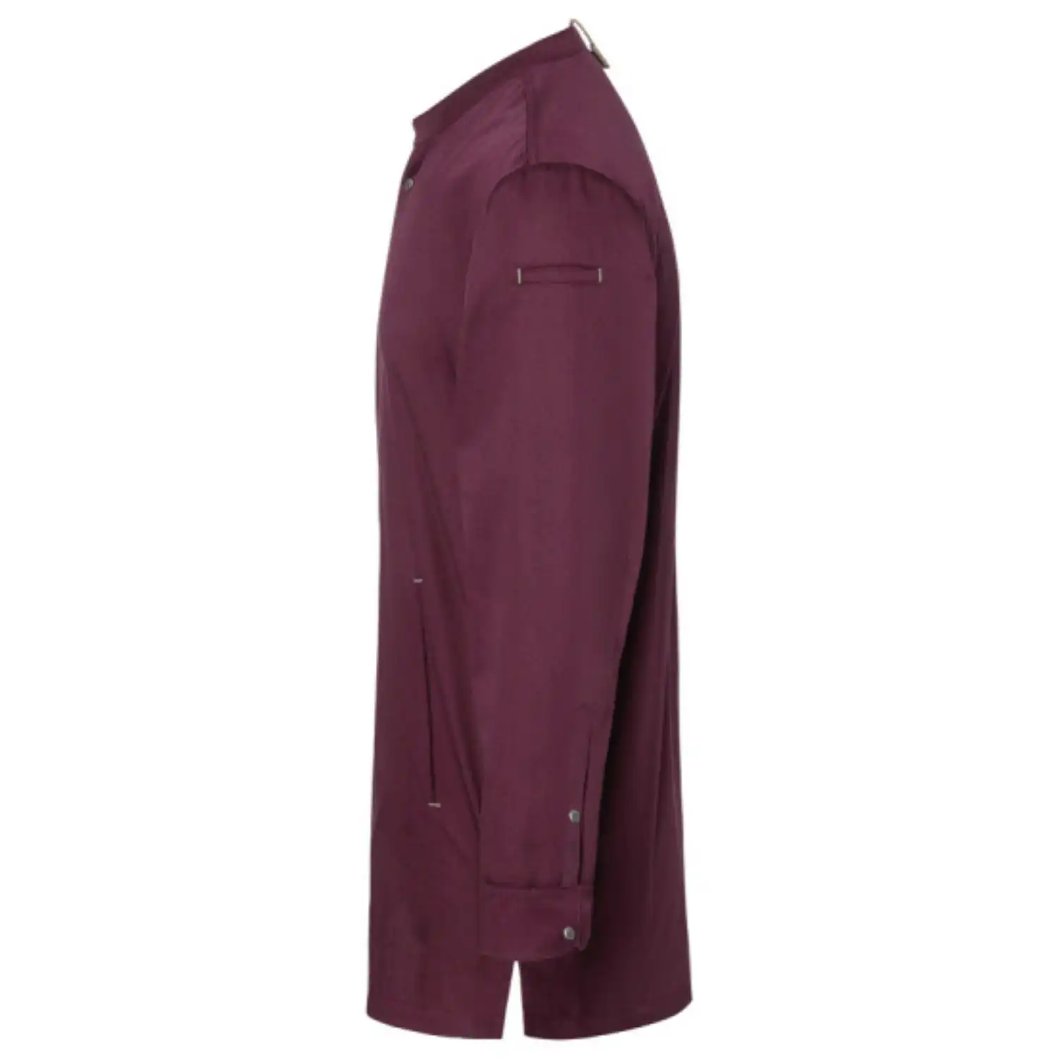 Herren Kochjacke "JM 35" in aubergine, 48 - Thumbnail 3