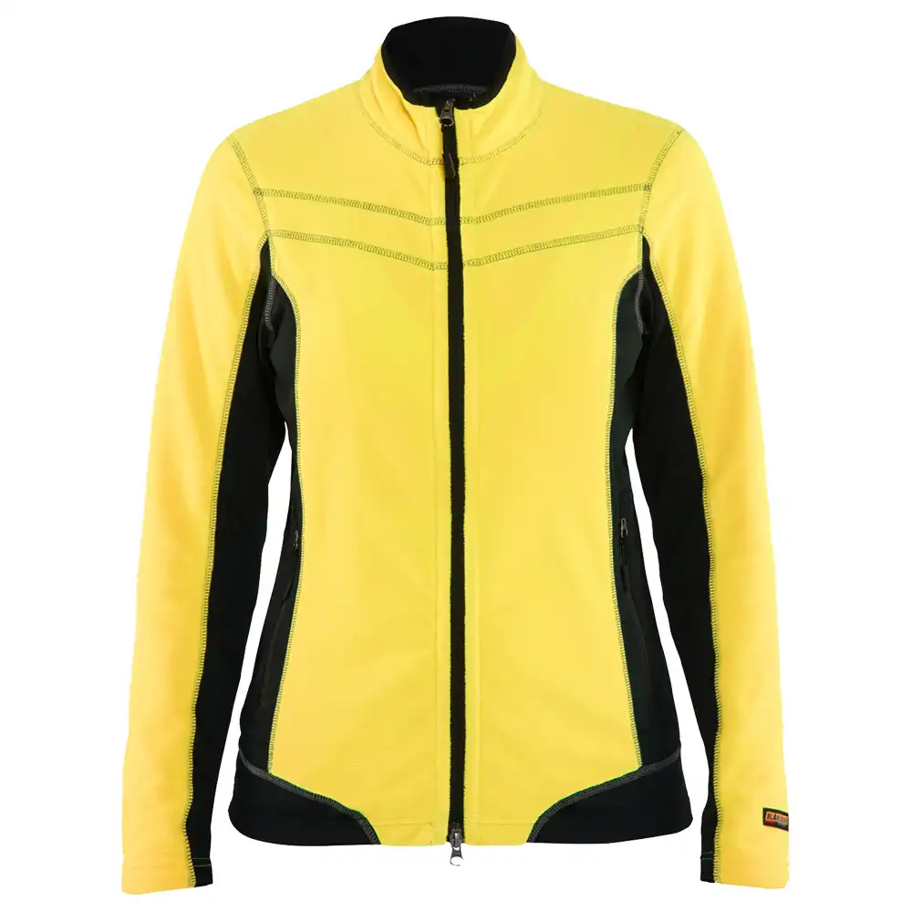 Damen Microfleece-Jacke "4924" in gelb/schwarz, 3XL - Thumbnail 1
