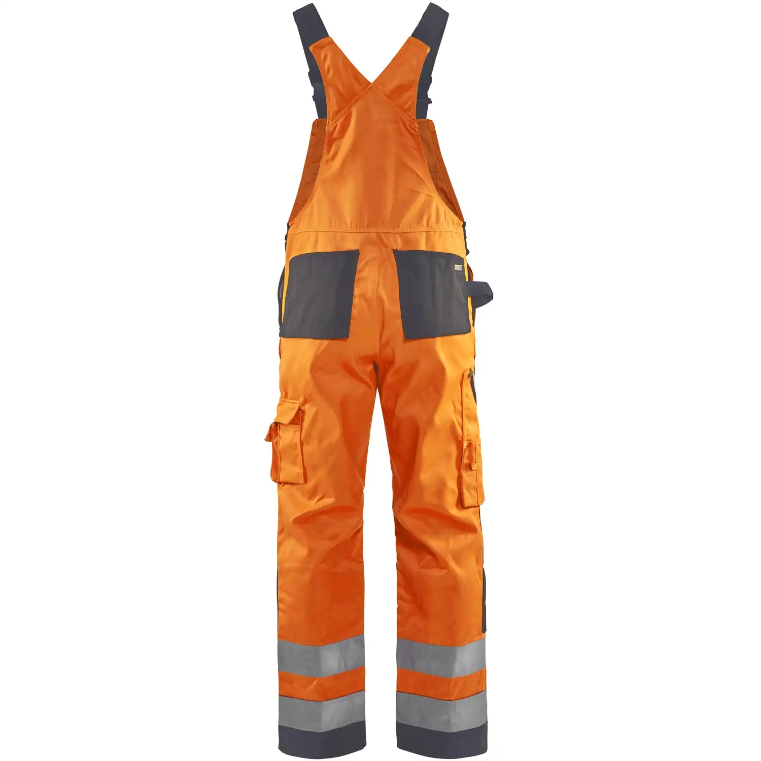 Warnschutz Latzhose "2660" in orange/mittelgrau, C50 - Thumbnail 2
