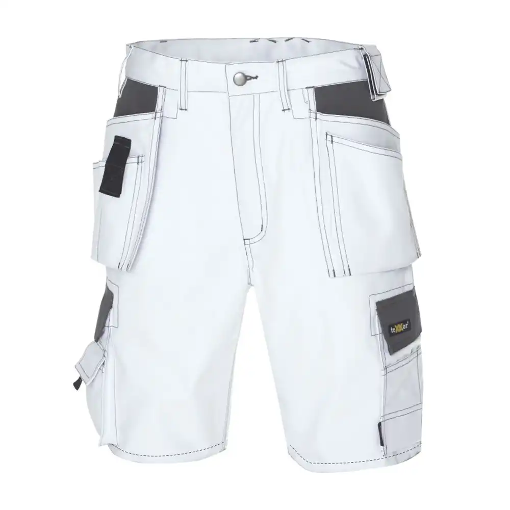 Shorts "BERMUDA" Canvas in weiß/grau, 52 - Thumbnail 1