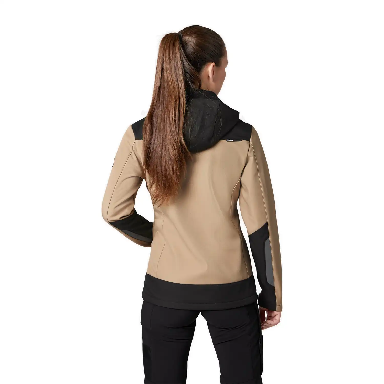 Damen Softshelljacke "JULIA" in beige/schwarz, XXL - Thumbnail 2