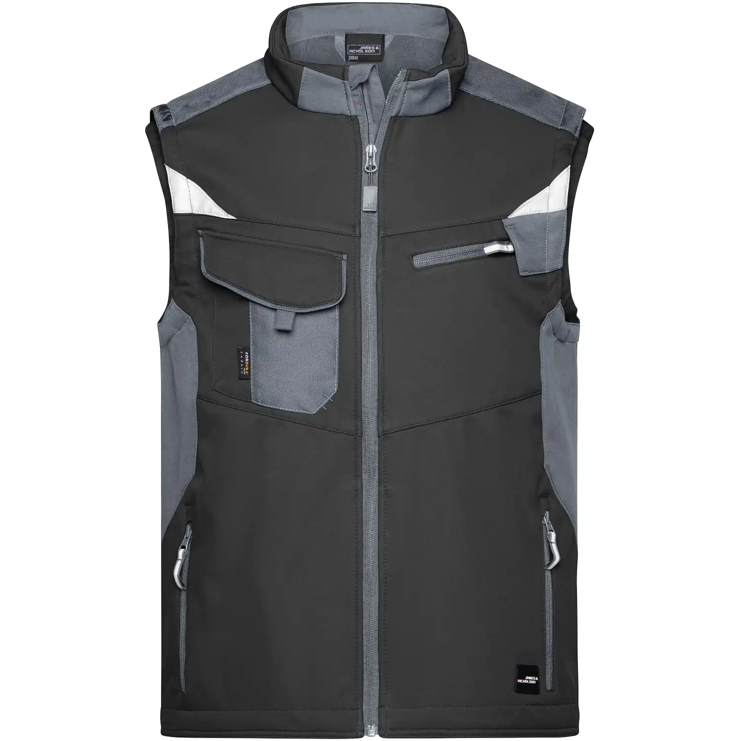 Softshellweste "JN845" in black/carbon, 3XL - Thumbnail 1