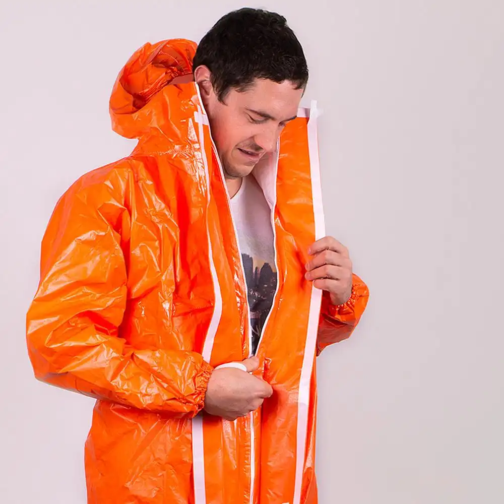 Chemie-Schutzoverall Typ 3/4/5/6 "Tychem® F" orange in XL - Thumbnail 6