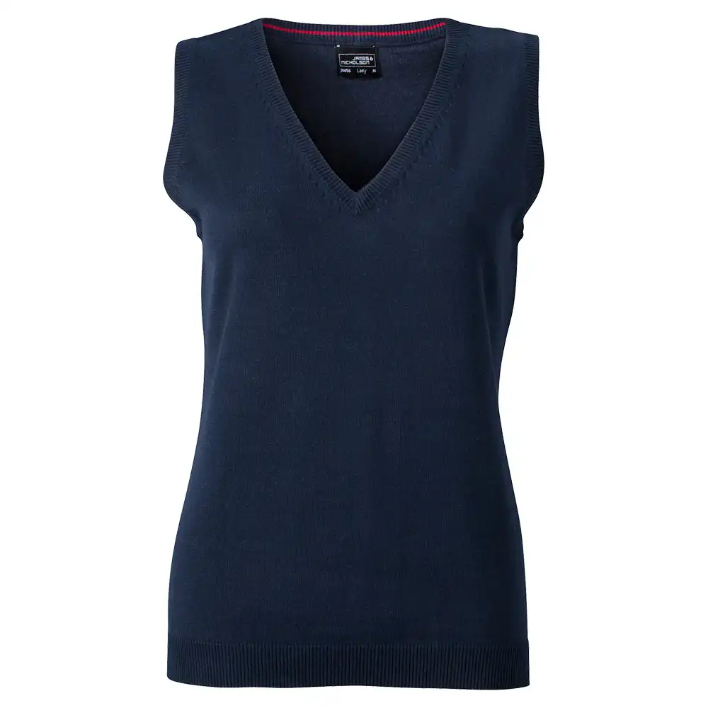 Damen V-Neck Pullunder "JN656" in navy, L - Bild 1