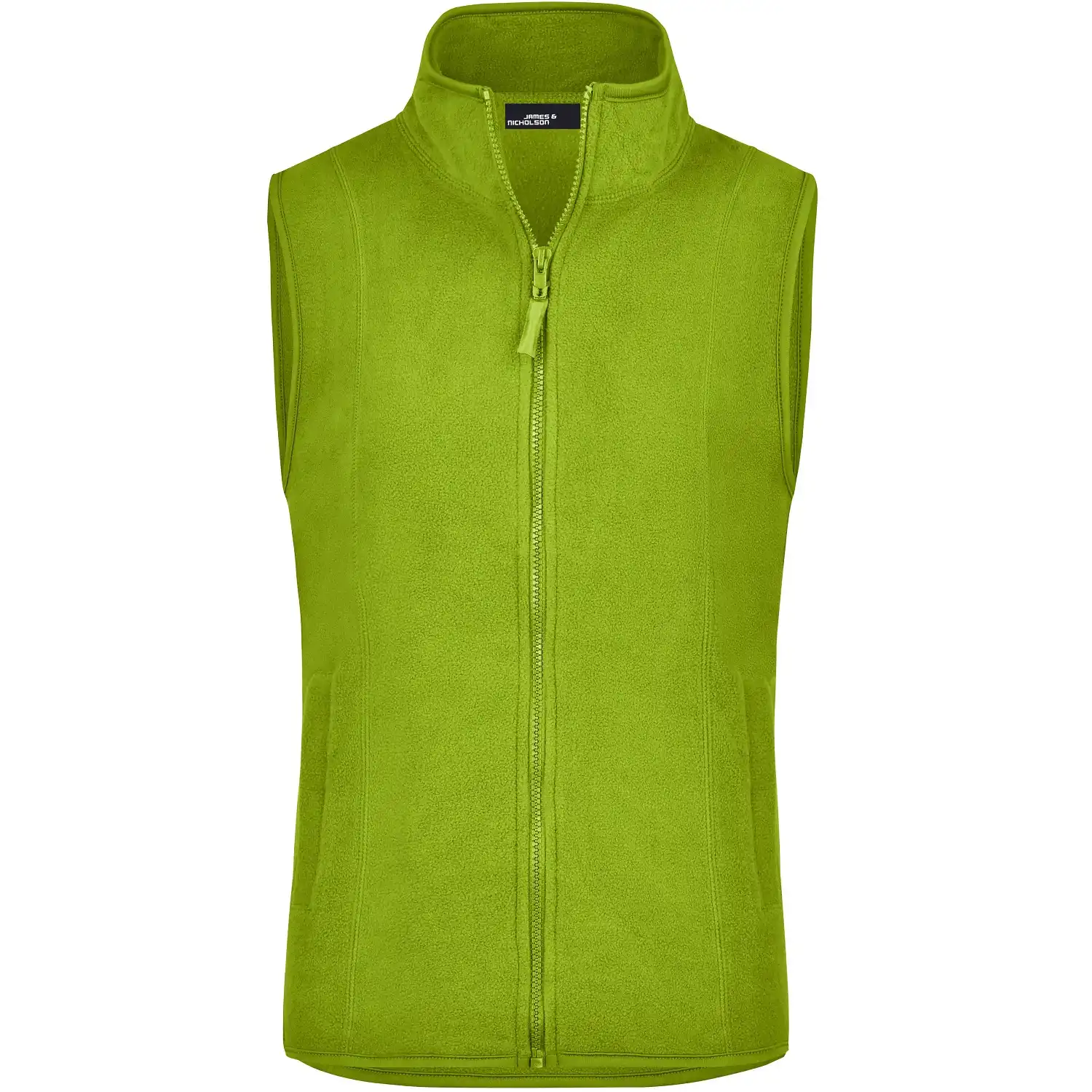 Damen Microfleece-Weste "JN048" in lime green, L - Bild 1