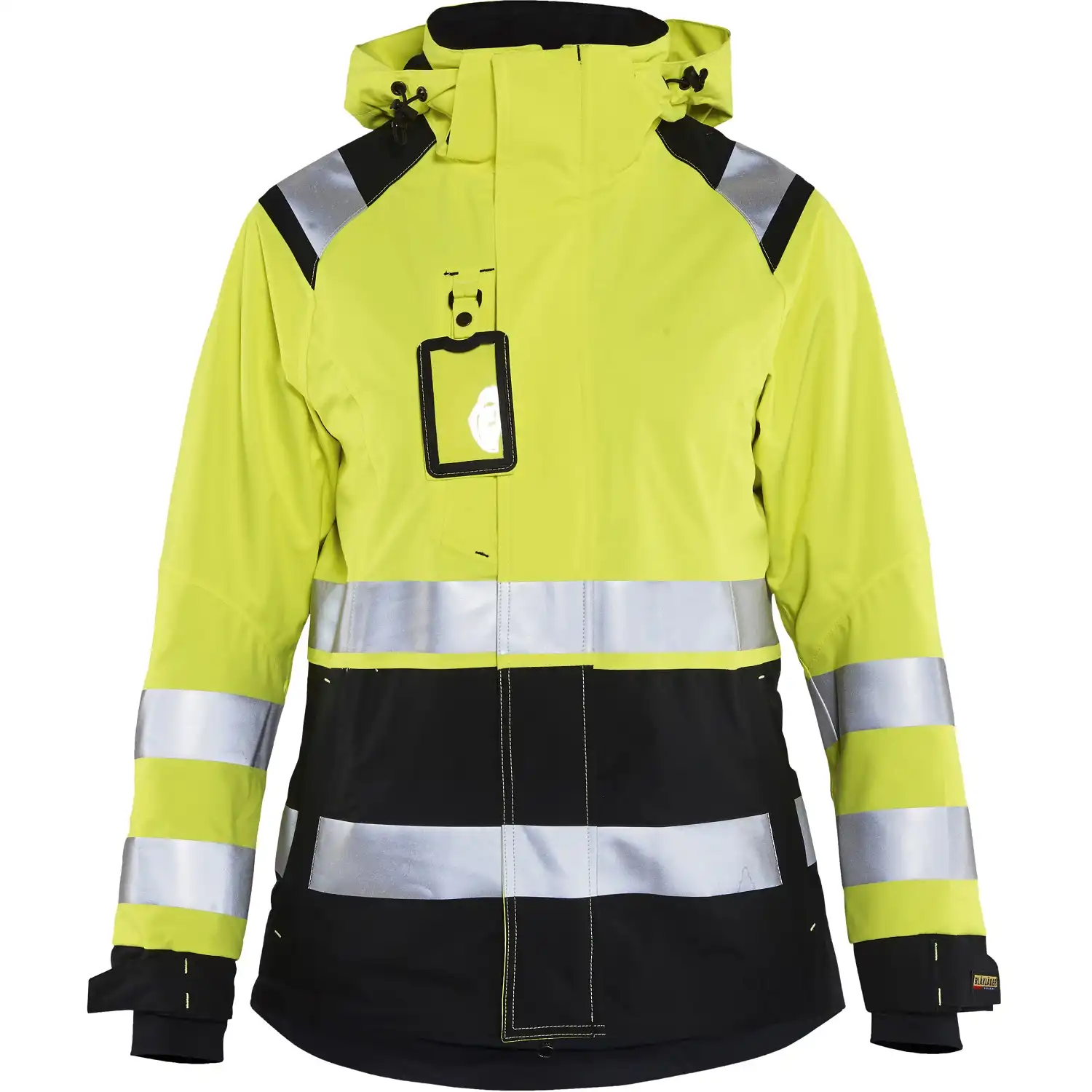 Damen Warnschutz Regenjacke "4904" in gelb/schwarz, XL - Thumbnail 1