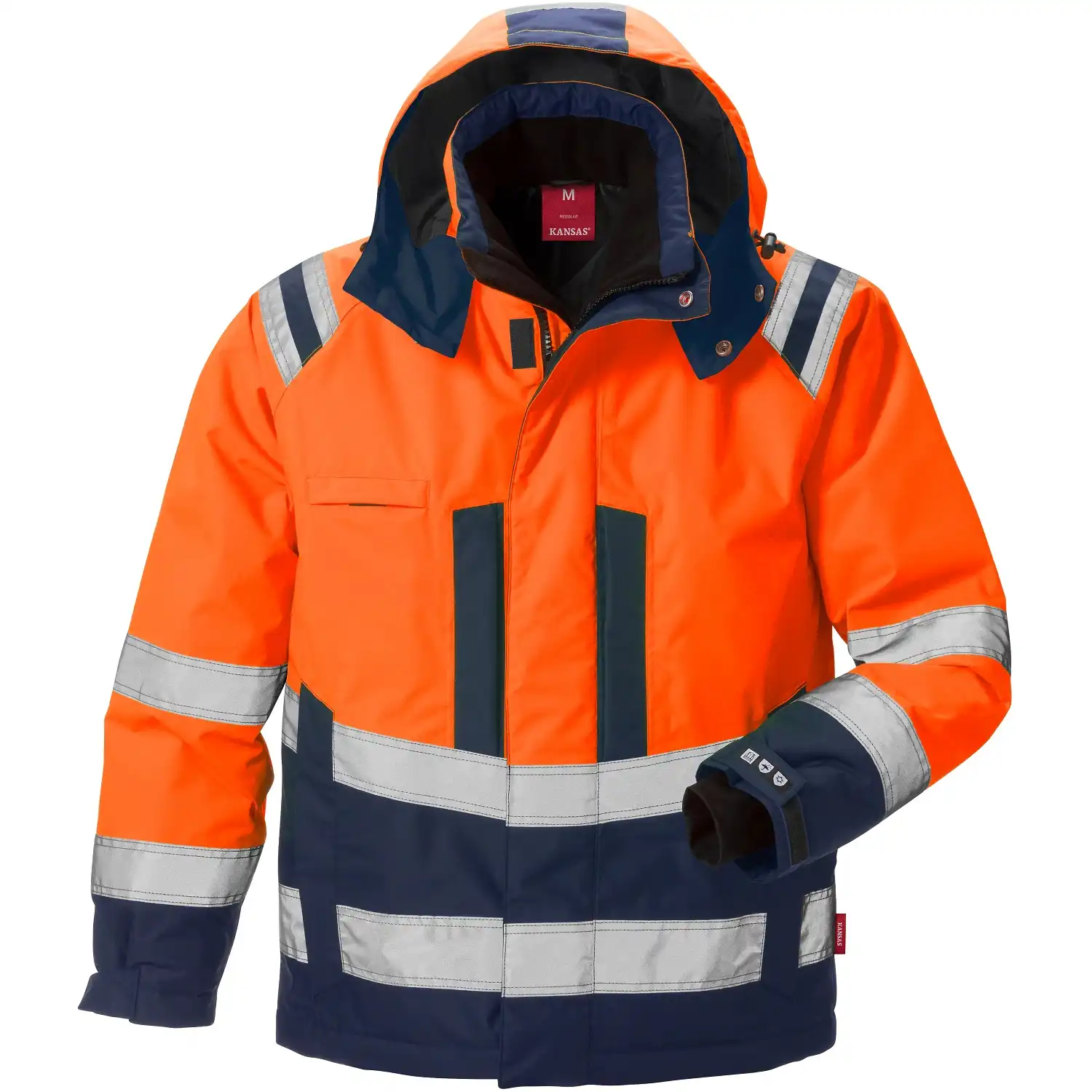Warnschutz Winterjacke "4035 GTT" Stormsafe Kl. 3 in orange/marine, XS - Thumbnail 1