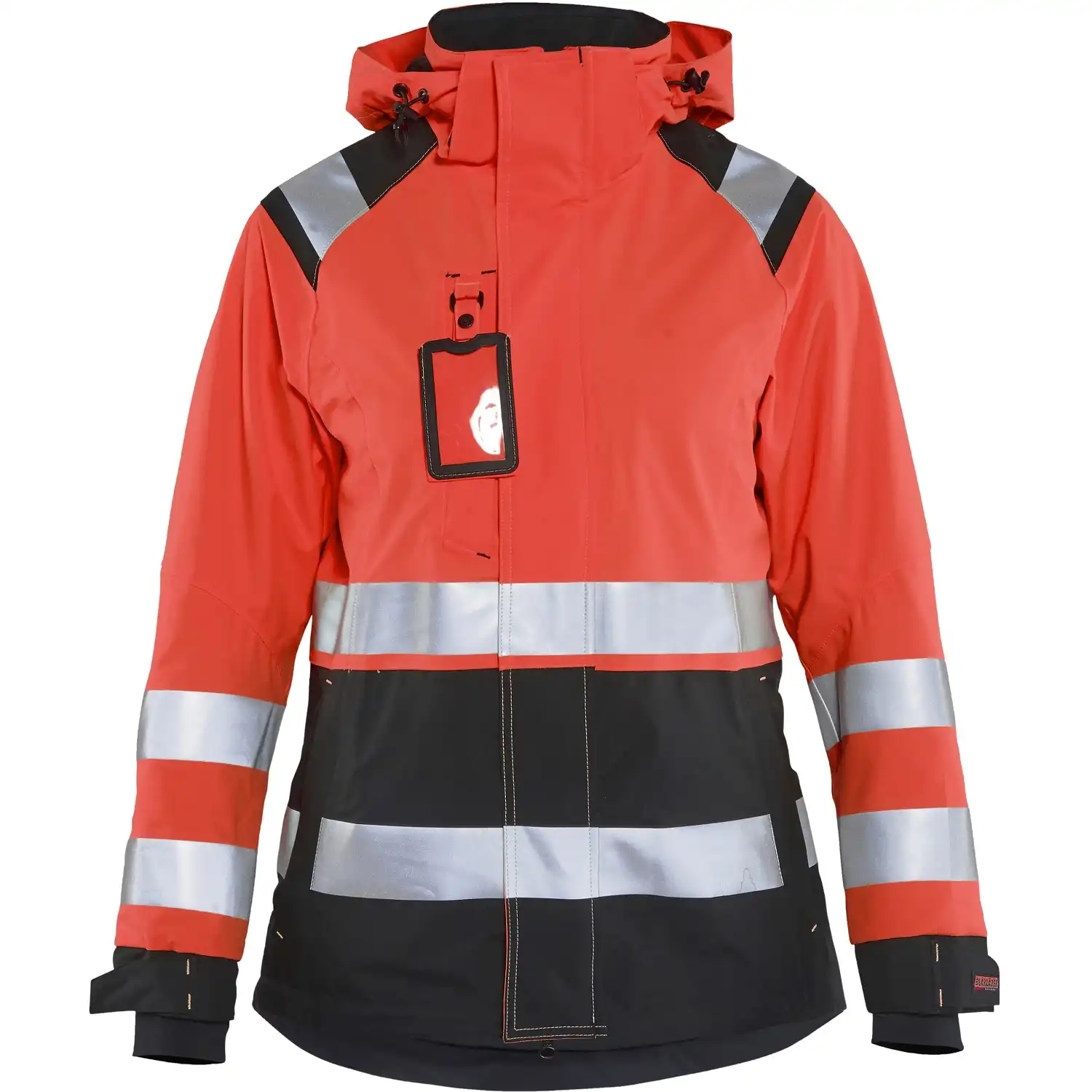 Damen Warnschutz Regenjacke "4904" in rot/schwarz, 3XL - Thumbnail 1